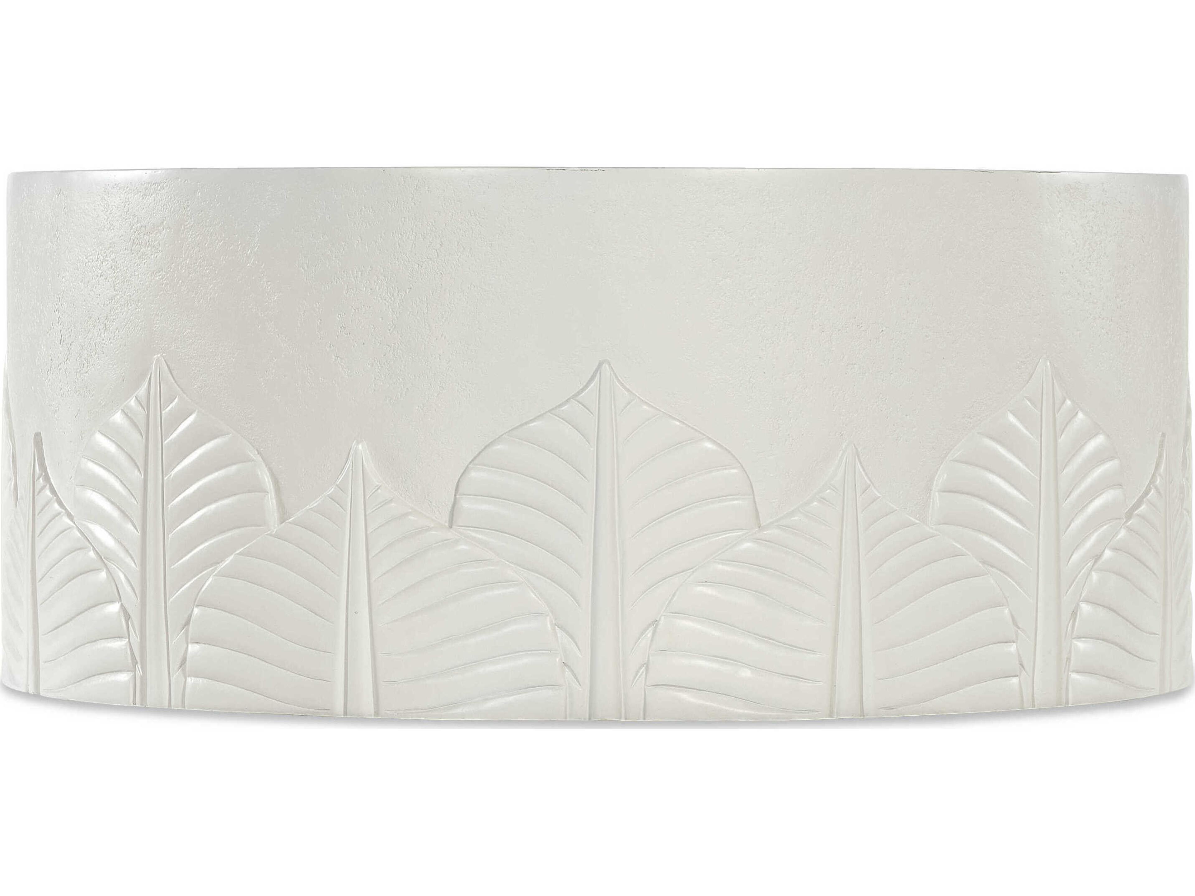 Hooker Furniture Commerce And Market Round Wood White Plaster Textured Coffee Table