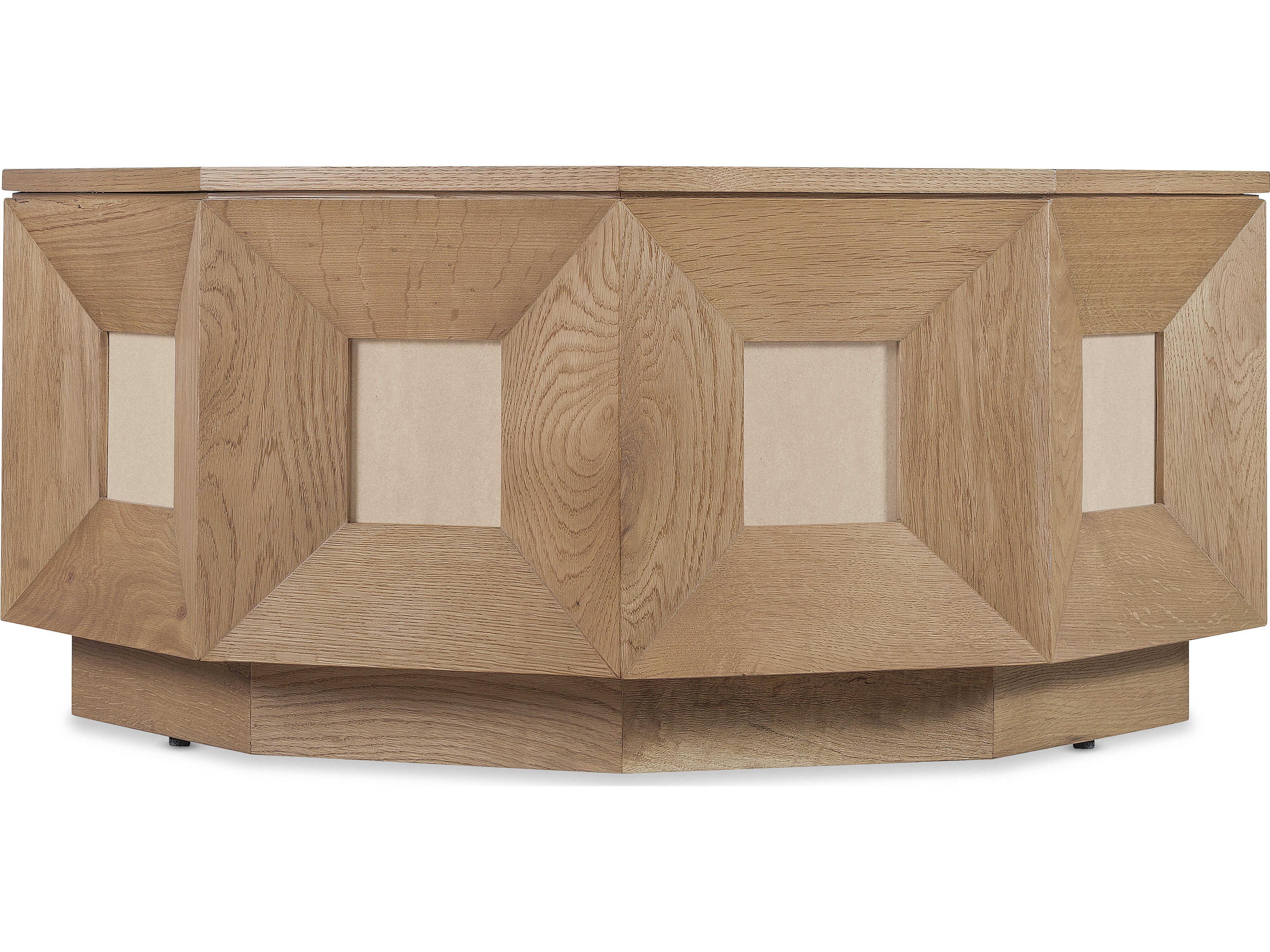 Hooker Furniture Commerce And Market Wood Natural Oak With Marble Accents Coffee Table