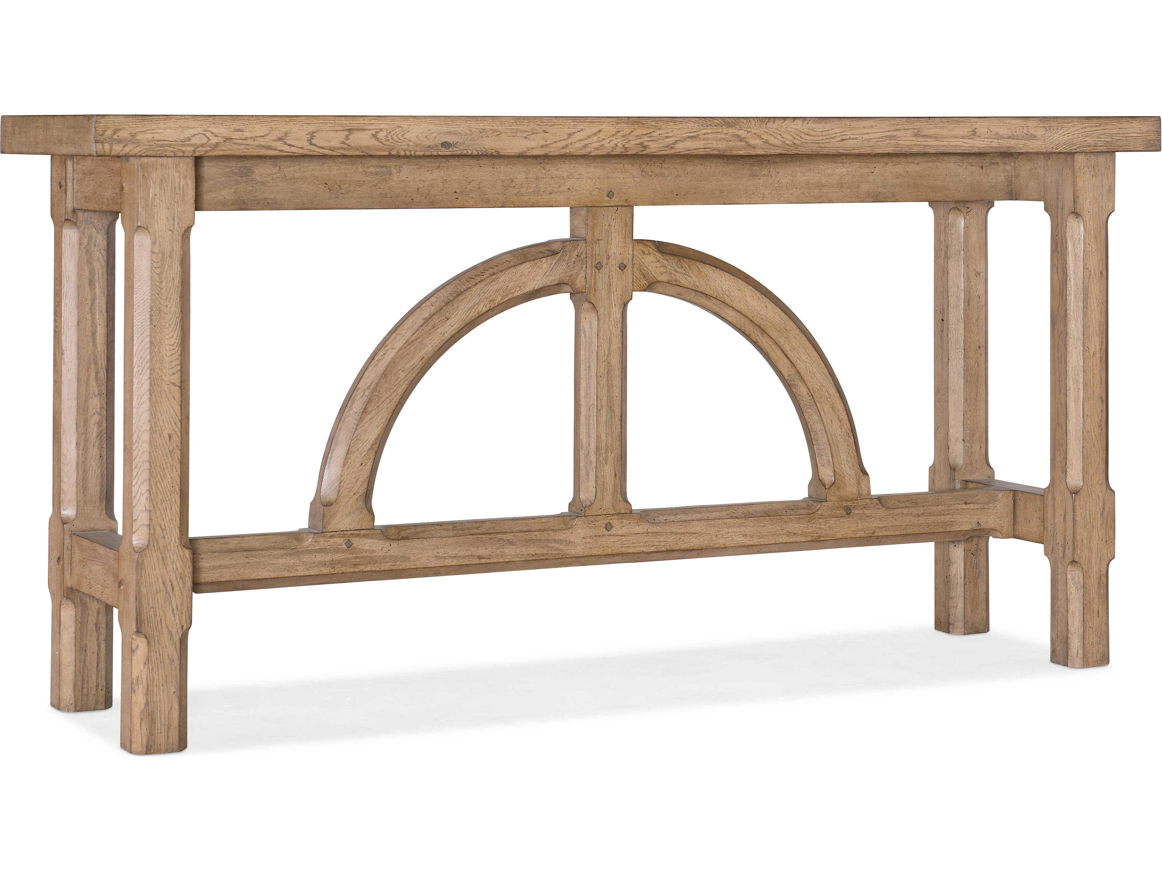 Hooker Furniture Commerce And Market Rectangular Wood Natural Light Console Table