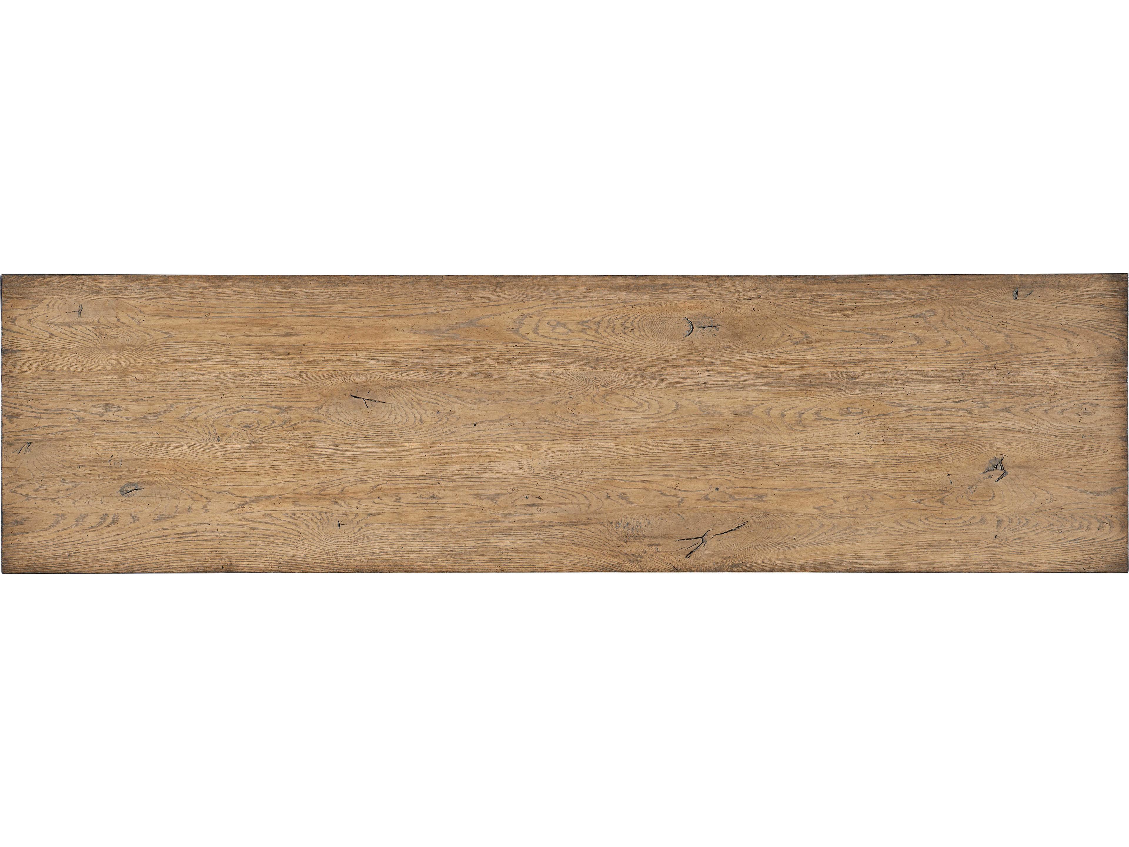 Hooker Furniture Commerce And Market Rectangular Wood Natural Light Console Table