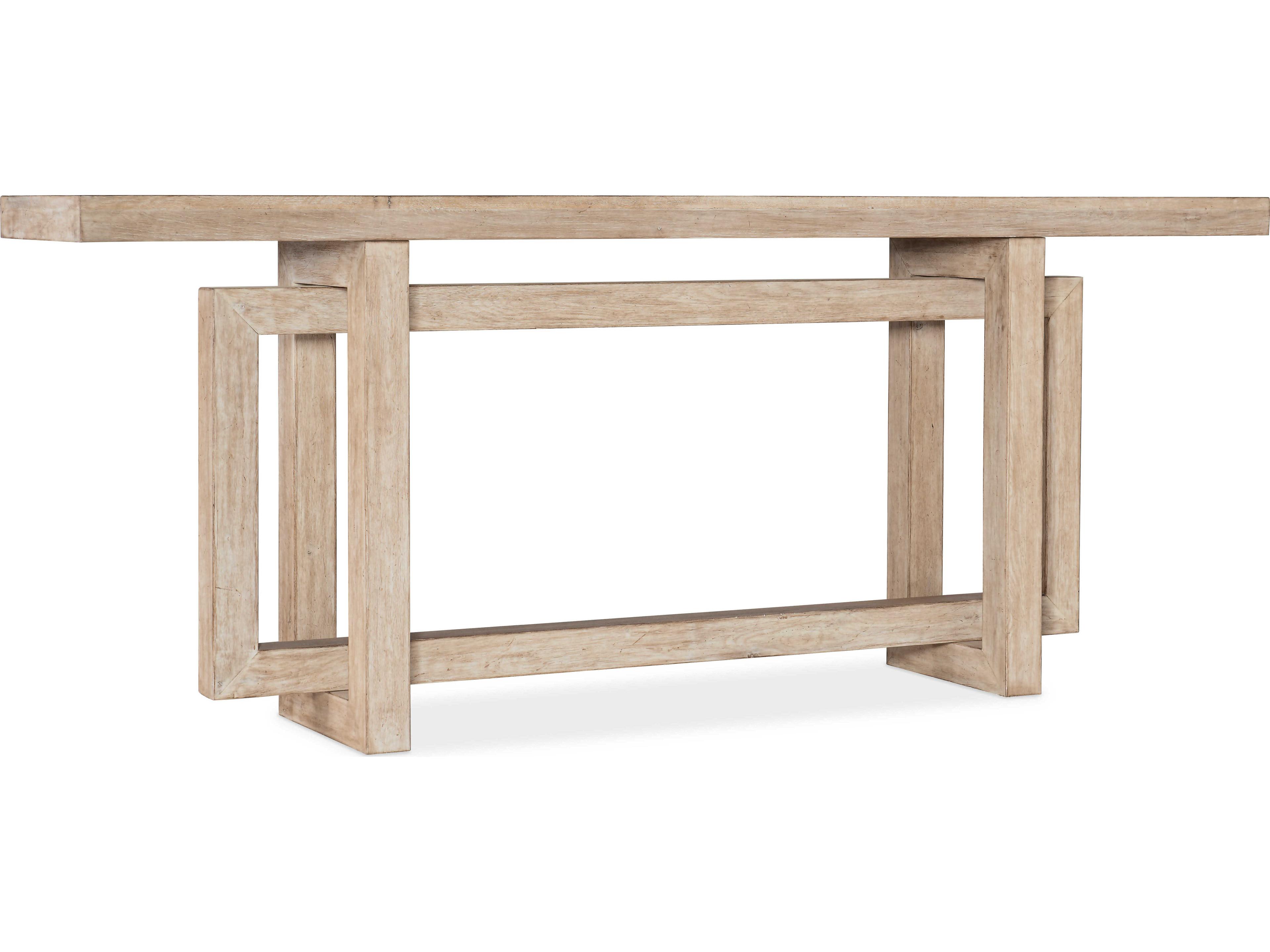 Hooker Furniture Commerce And Market Modern Rectangular Wood Natural Light Console Table