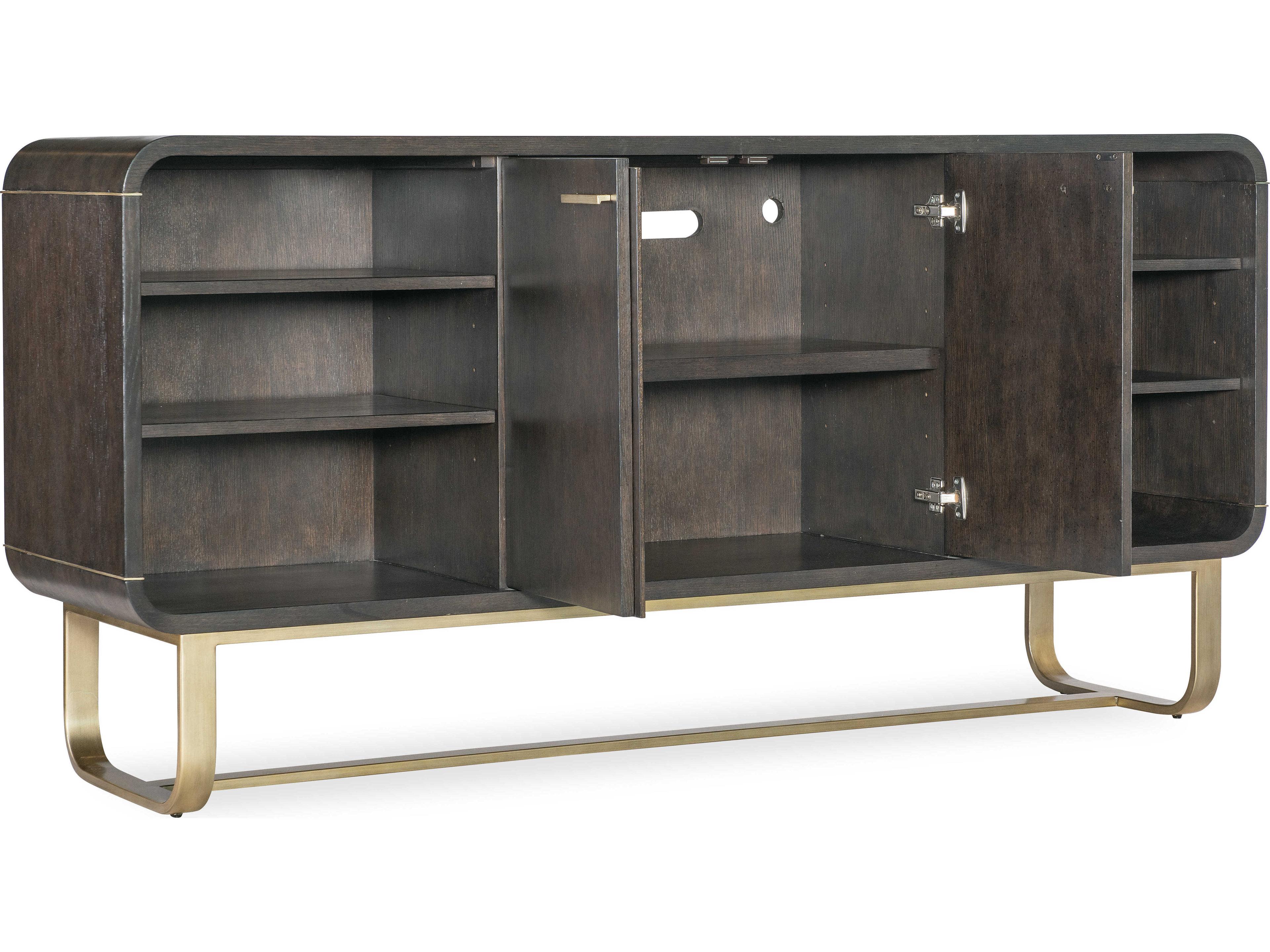 Hooker Furniture Commerce And Market Metropolitan 74" Oak Wood Dark Sideboard