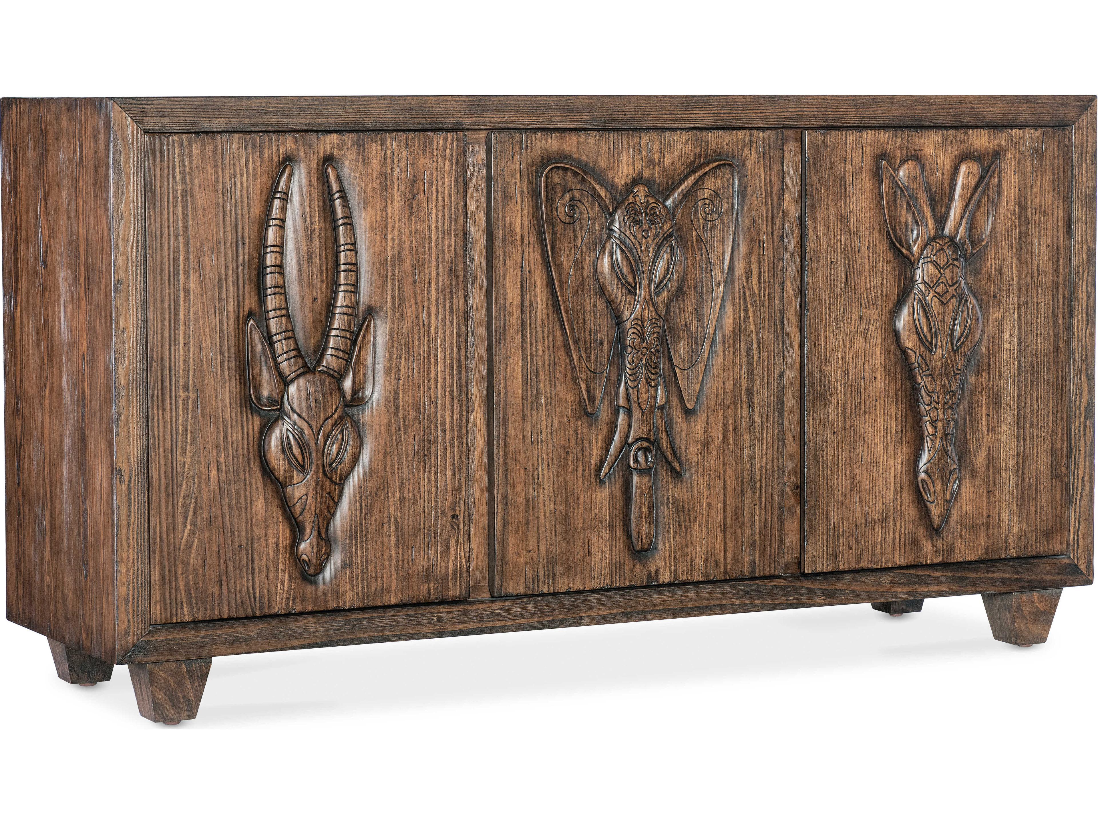 Hooker Furniture Commerce And Market Safari 68" Pine Wood Sideboard
