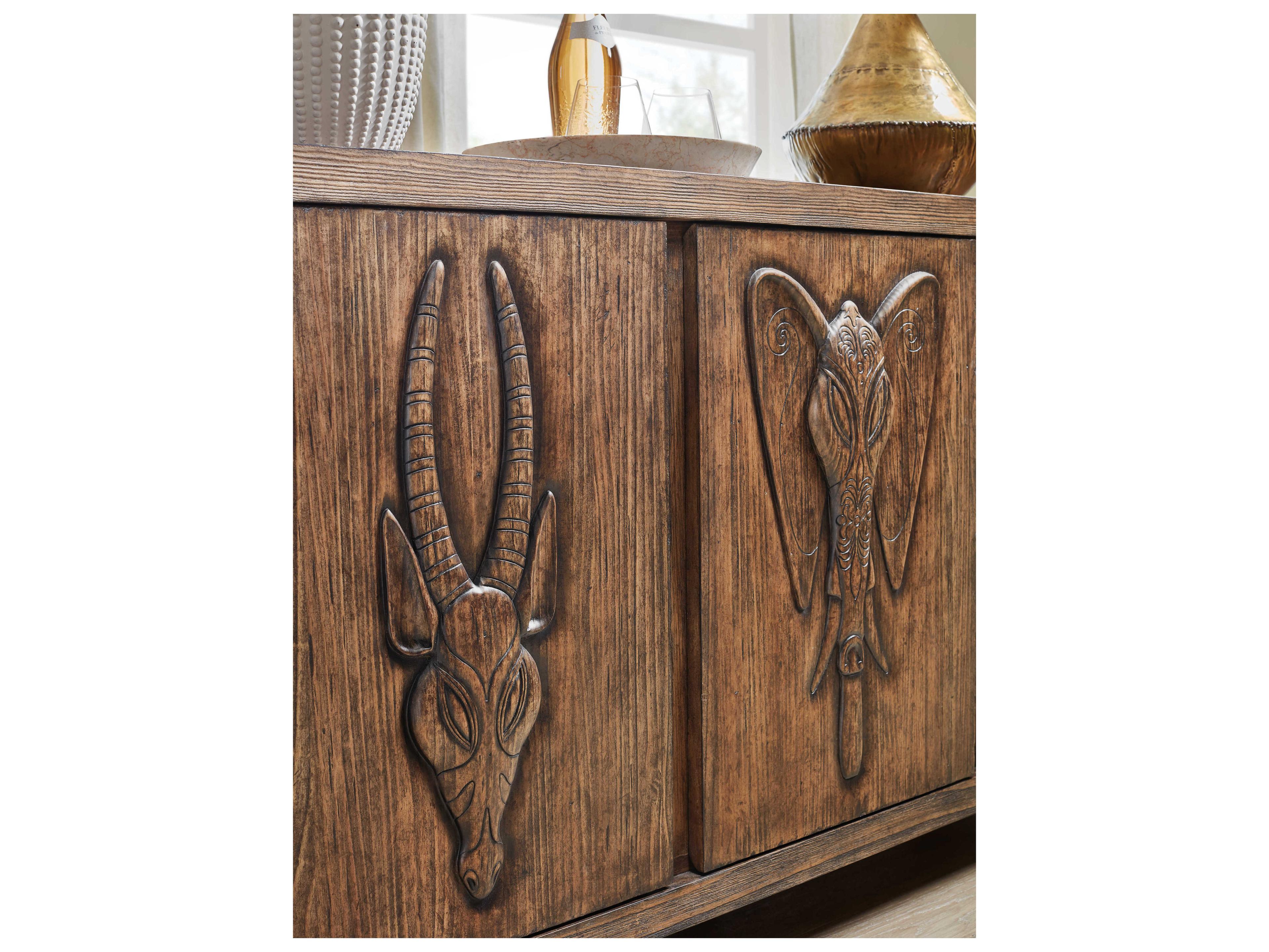 Hooker Furniture Commerce And Market Safari 68" Pine Wood Sideboard