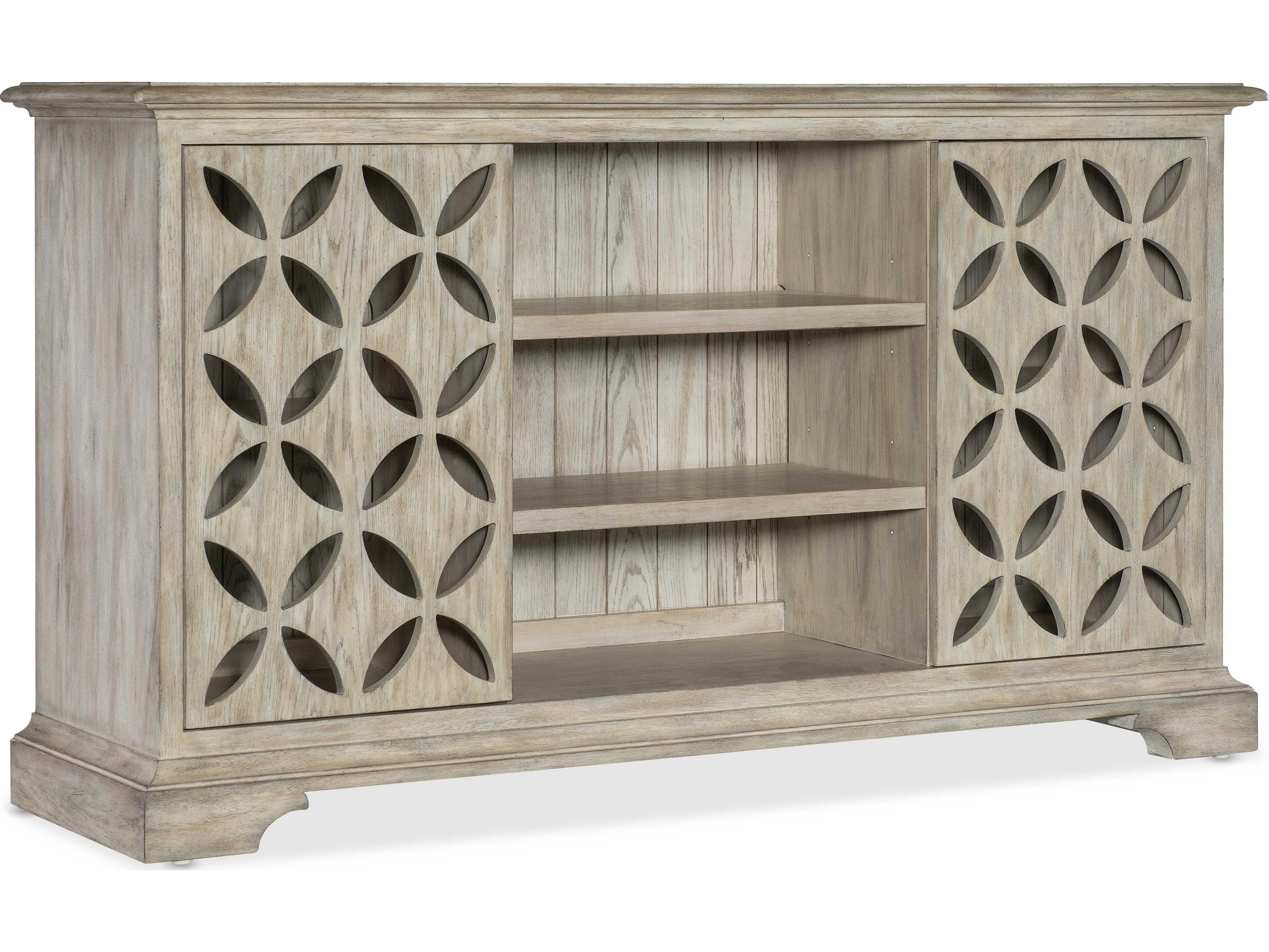 Commerce And Market Underhill 68" Oak Wood Light Entertainment Console