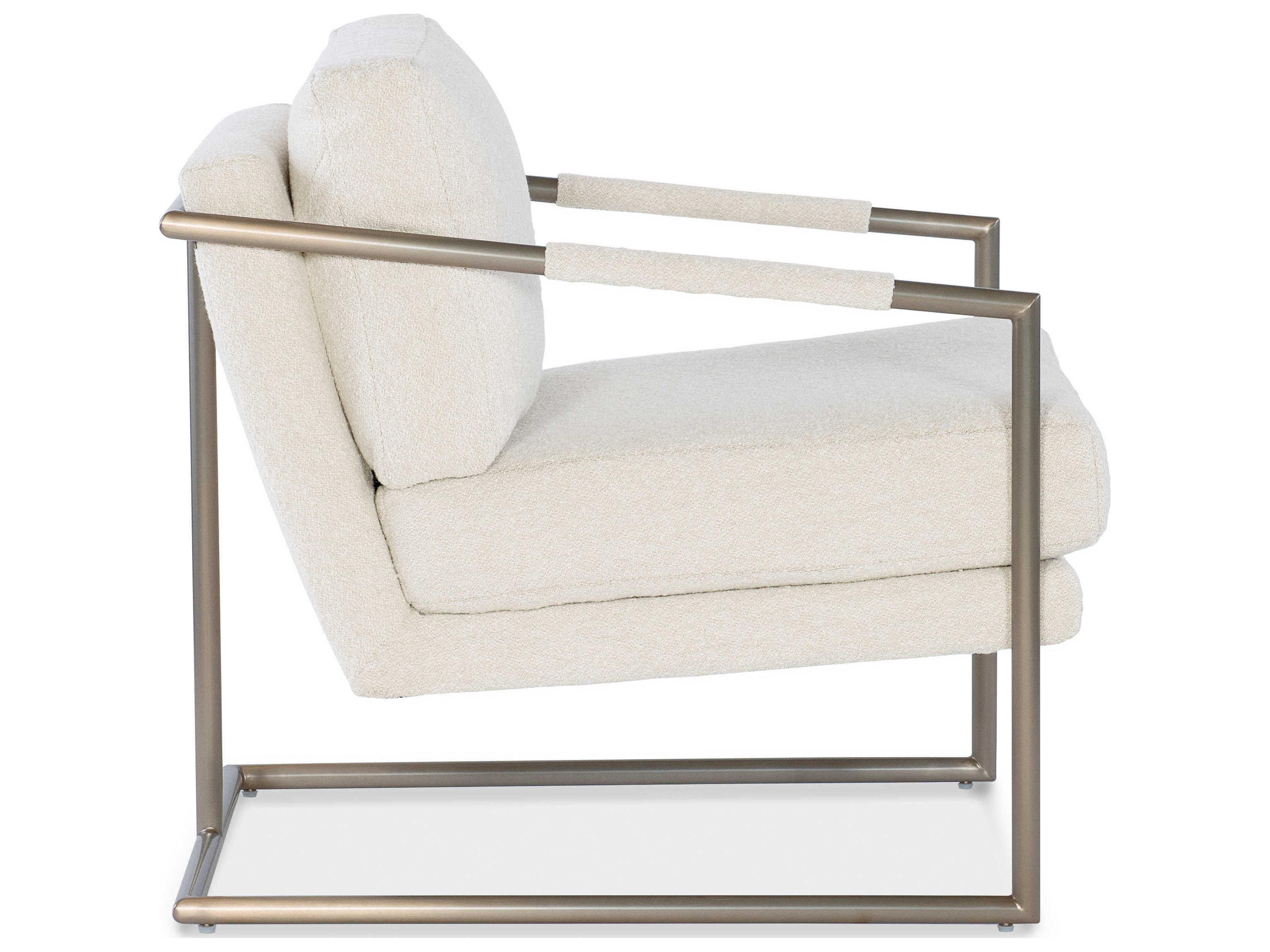 Hooker Furniture Moody Metal White Fabric Accent Chair