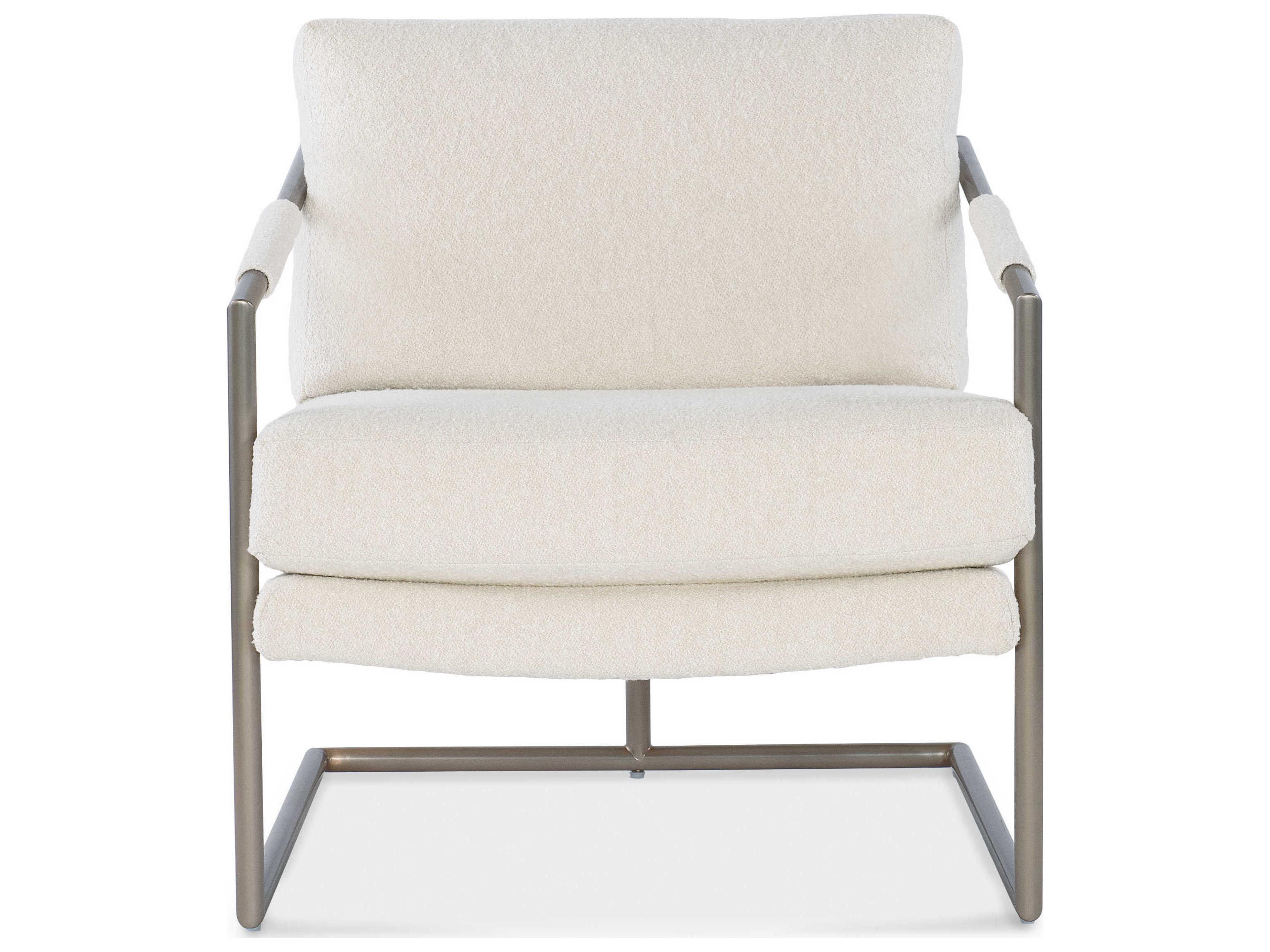Hooker Furniture Moody Metal White Fabric Accent Chair
