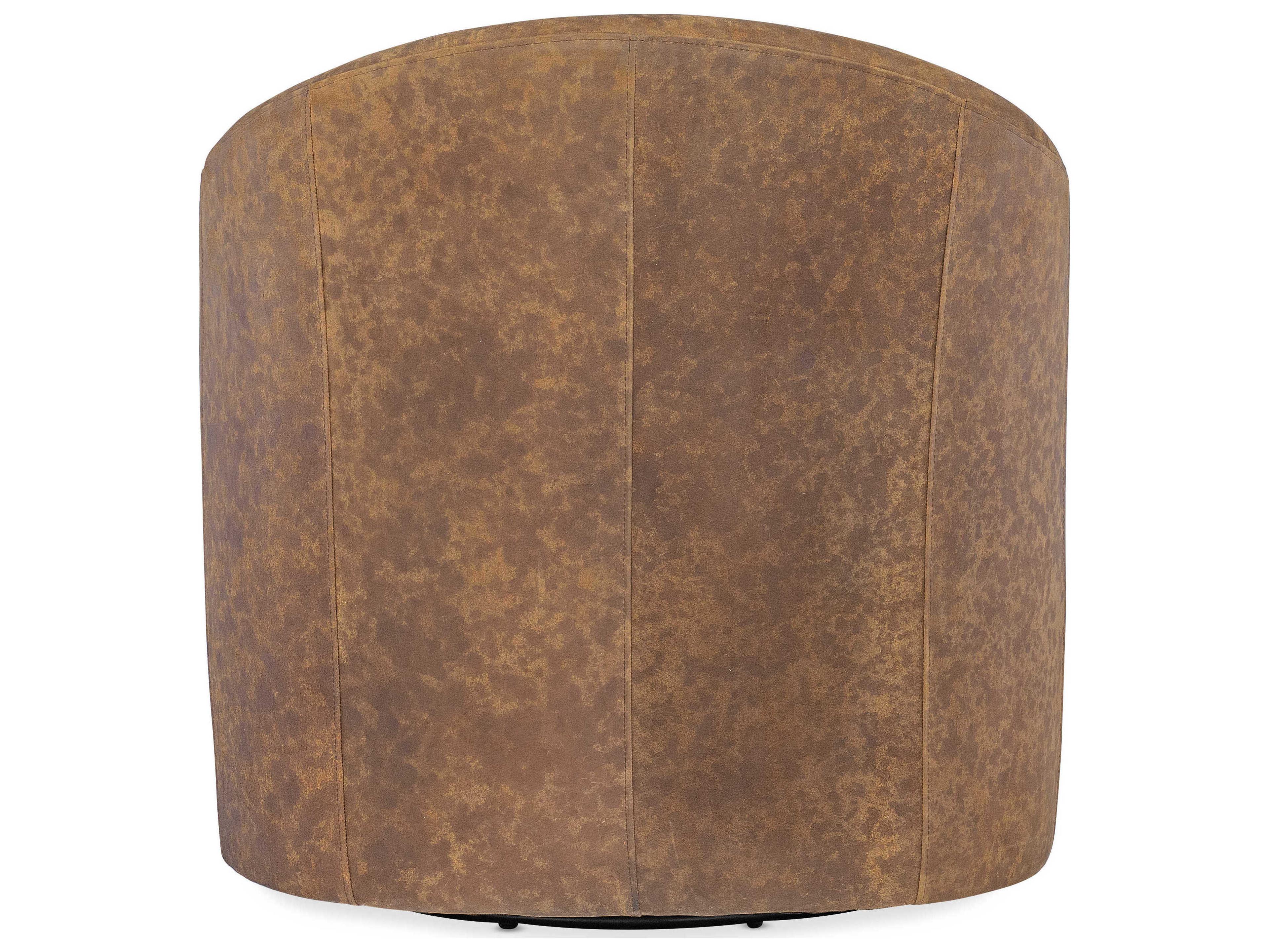 Hooker Furniture Remi Swivel Brown Leather Accent Chair