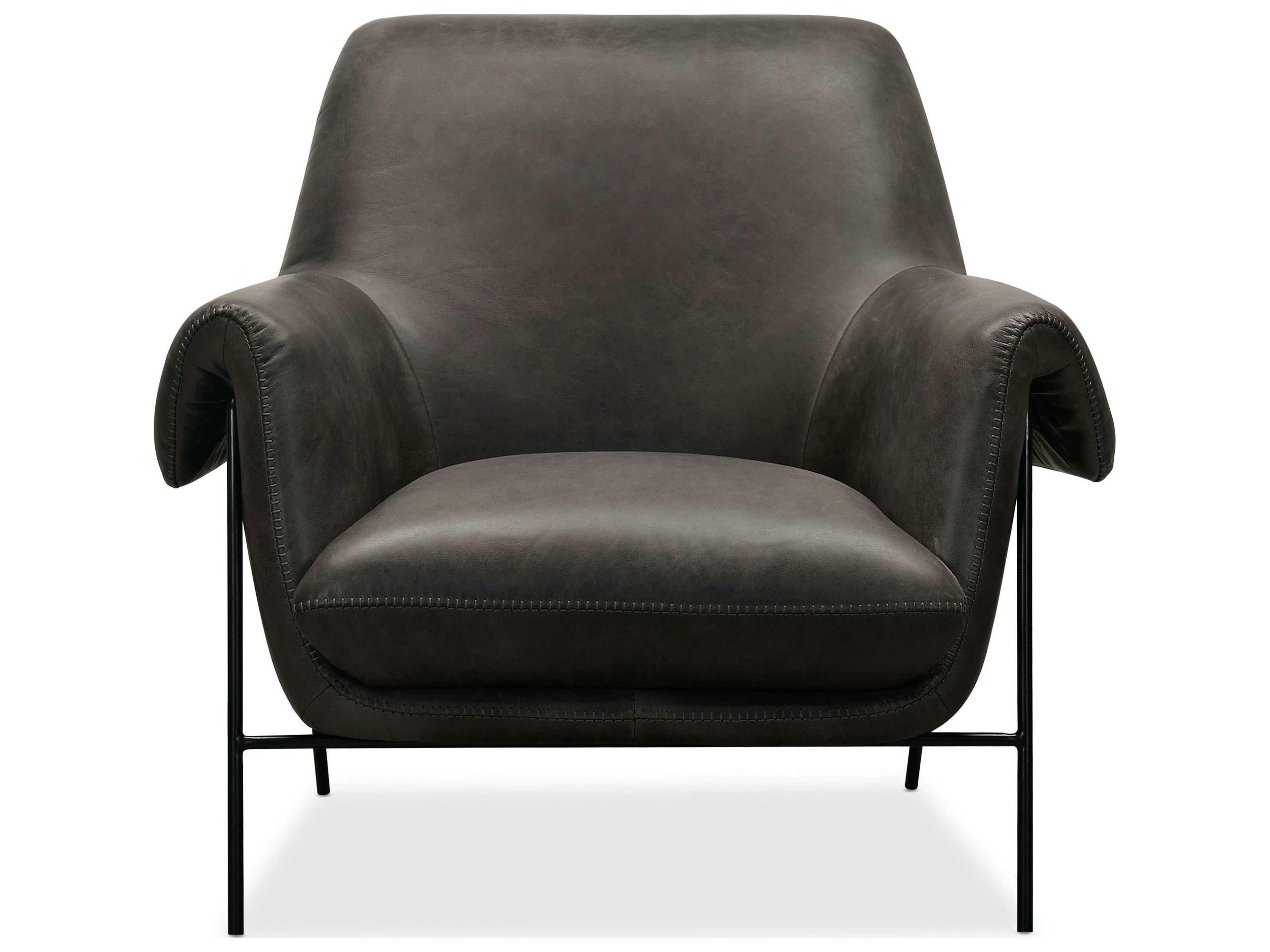 Hooker Furniture Gray Leather Accent Chair