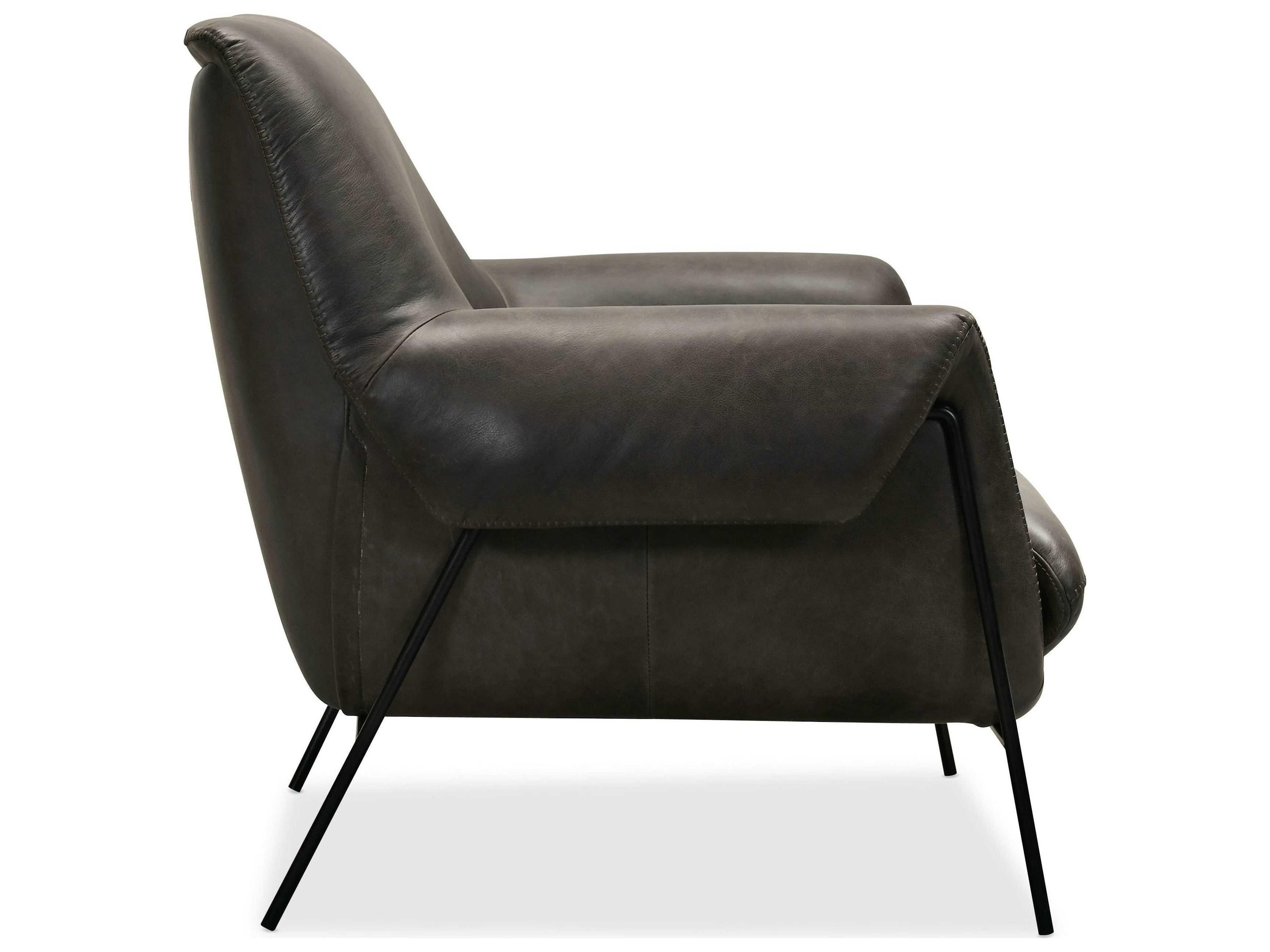Hooker Furniture Gray Leather Accent Chair