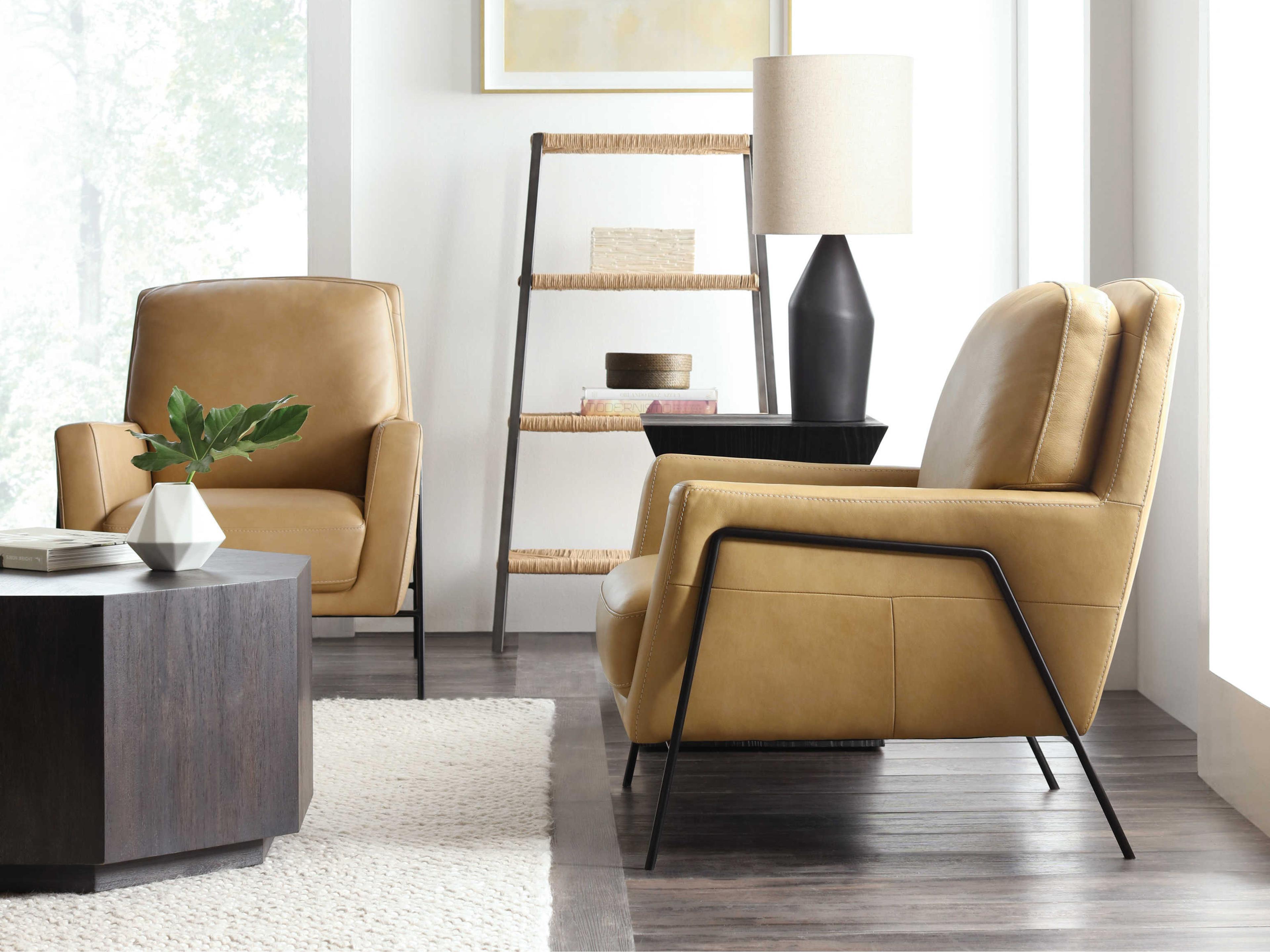 Hooker Furniture Amette Brown Leather Accent Chair