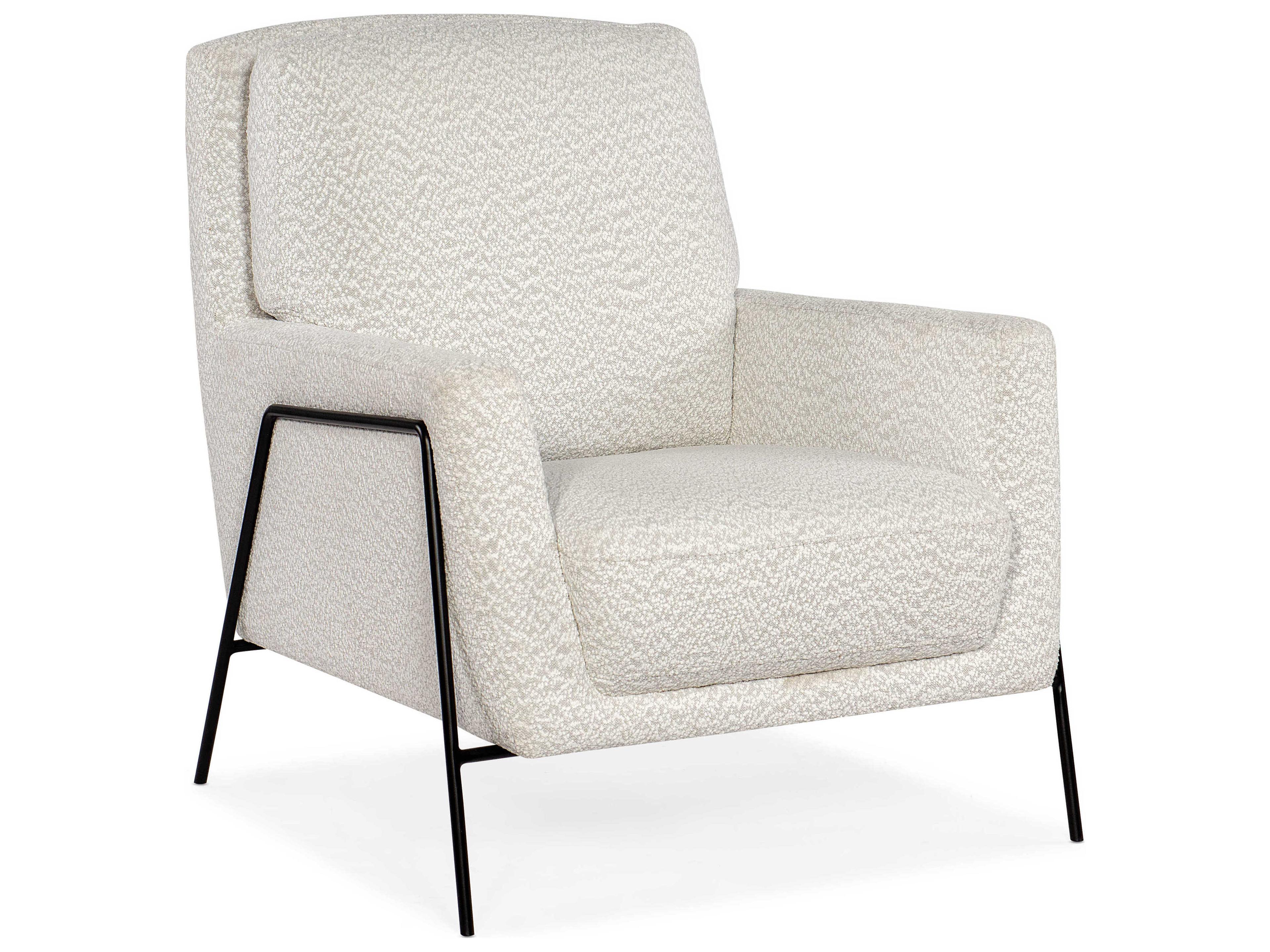 Amette White Fabric Accent Chair