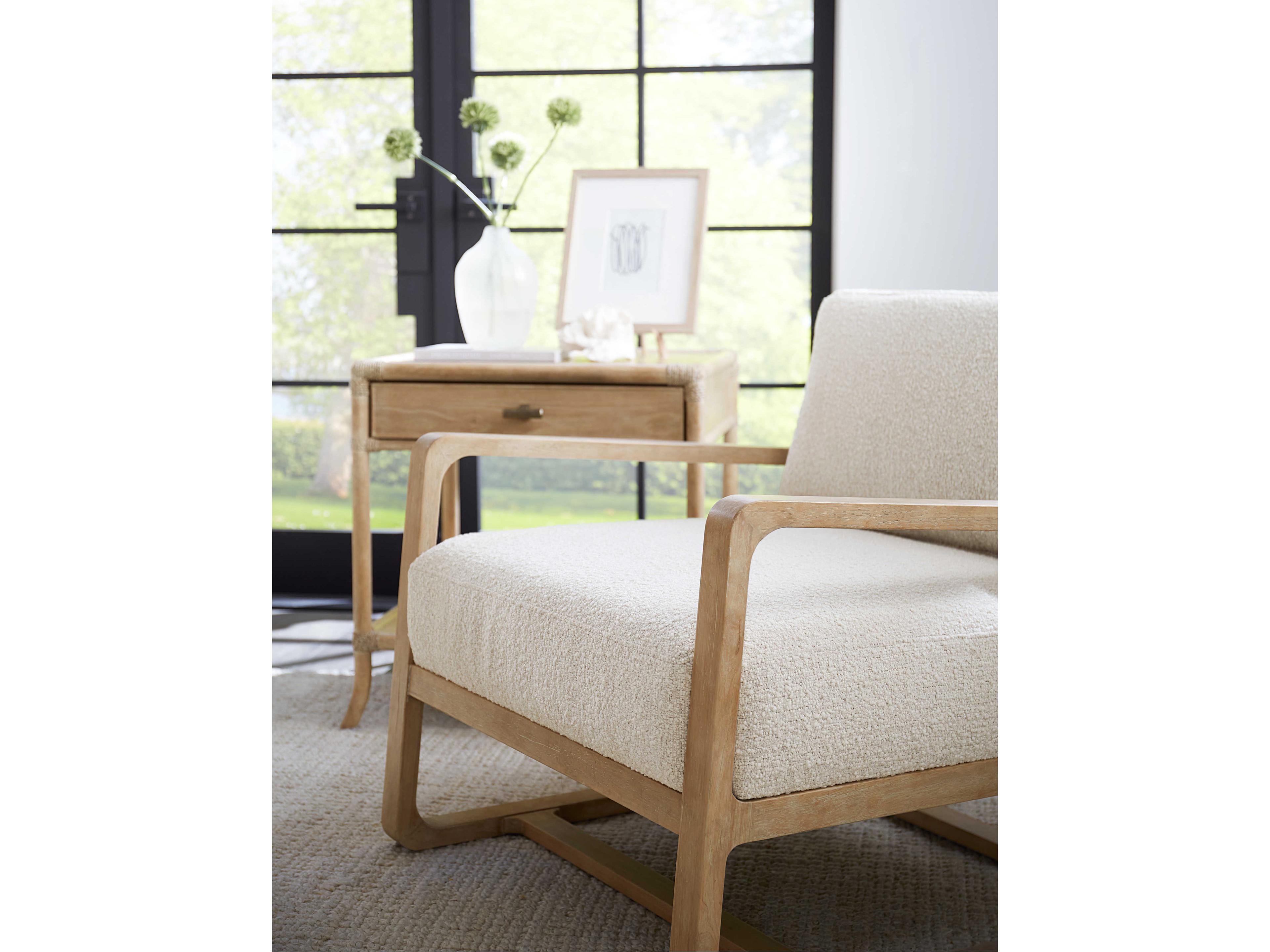 Hooker Furniture Moraine Beige Fabric Accent Chair