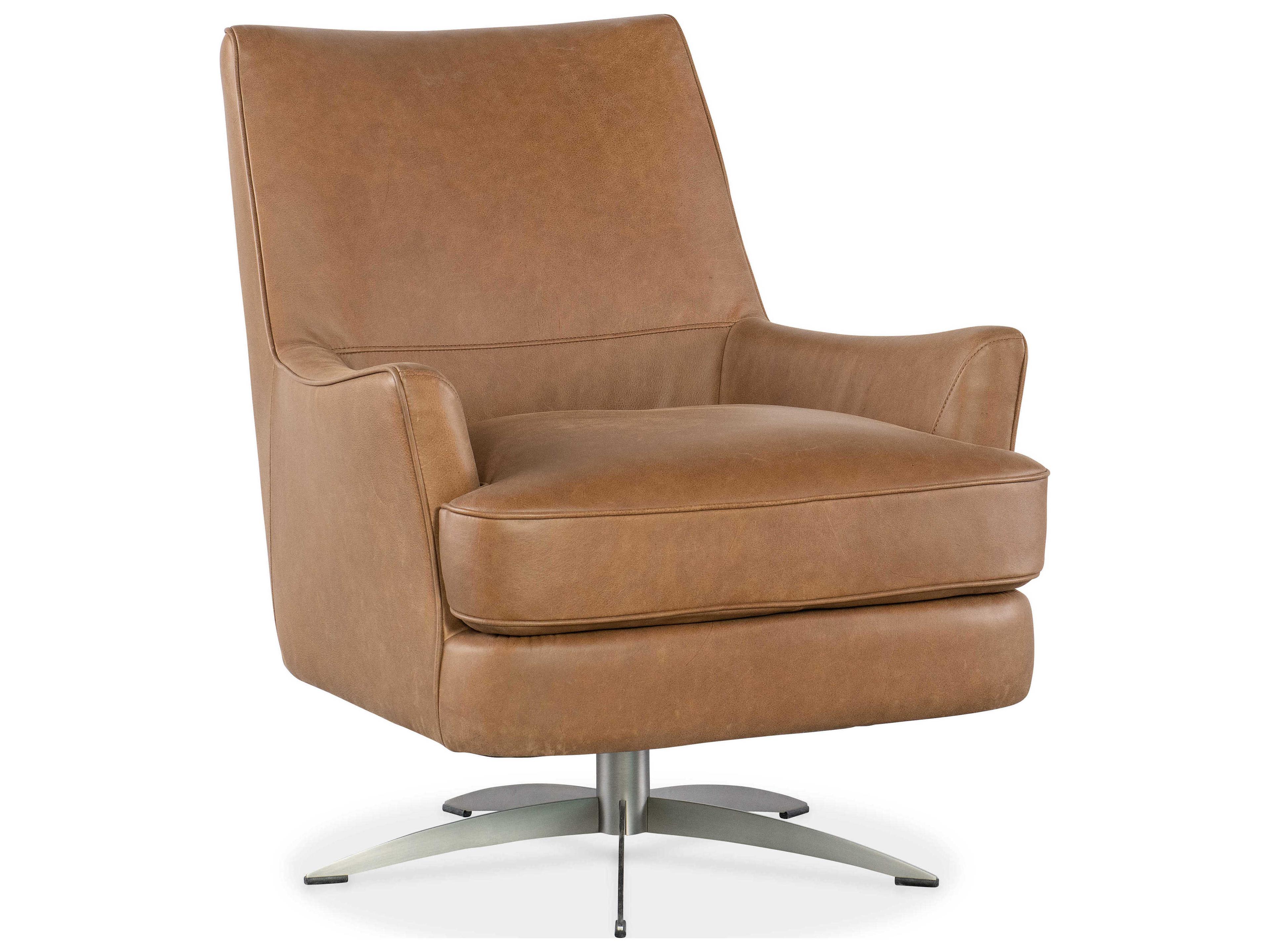 Sheridan Brown Leather Swivel Computer Office Chair