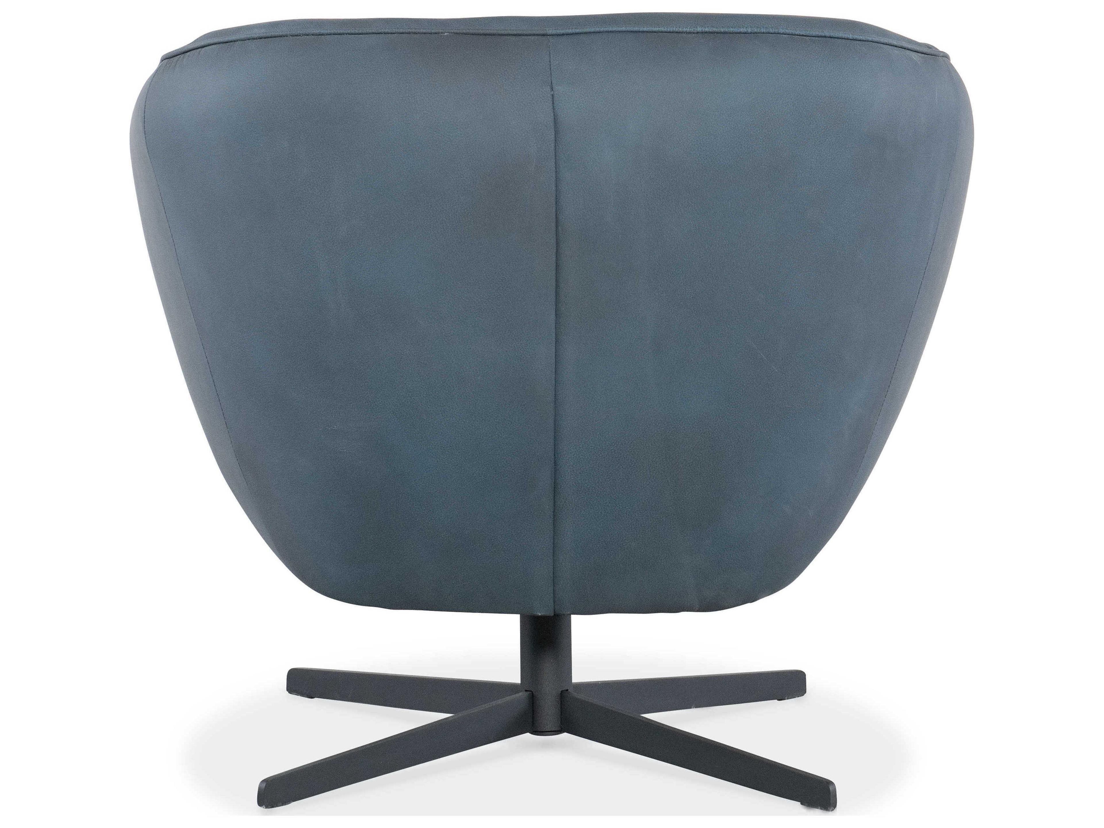 Hooker Furniture Mina Blue Leather Swivel Computer Office Chair