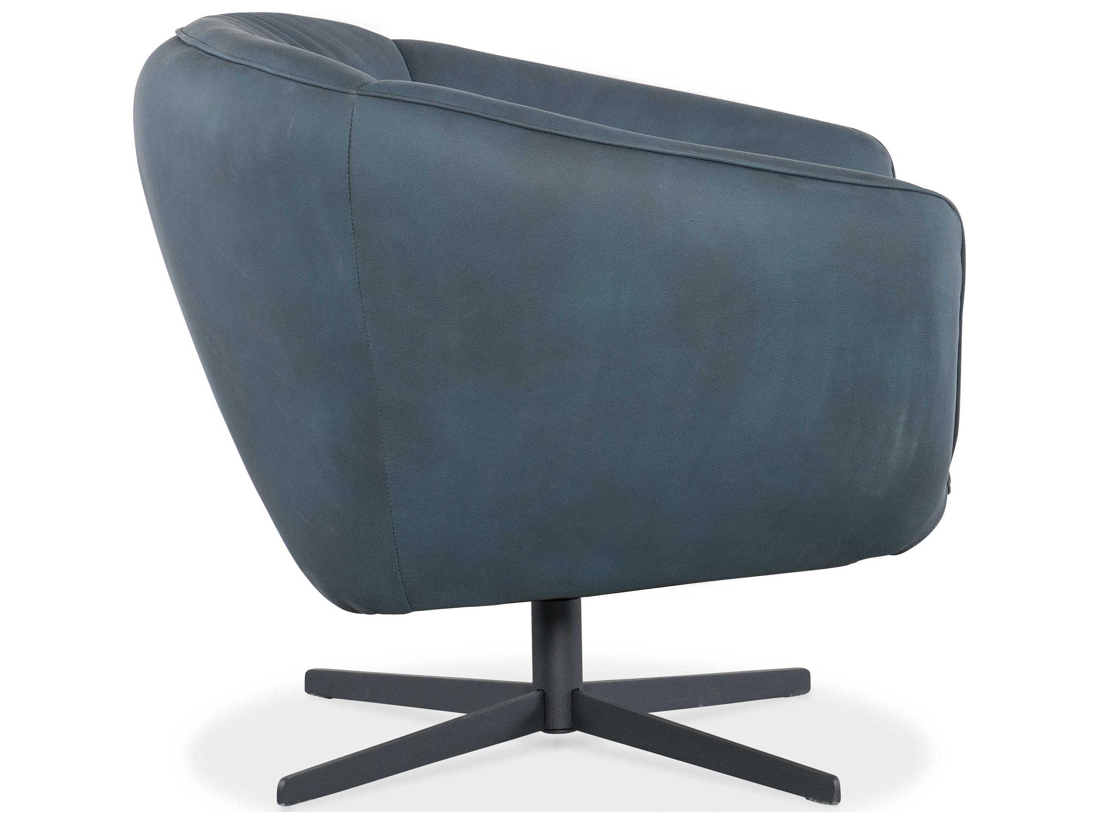 Hooker Furniture Mina Blue Leather Swivel Computer Office Chair
