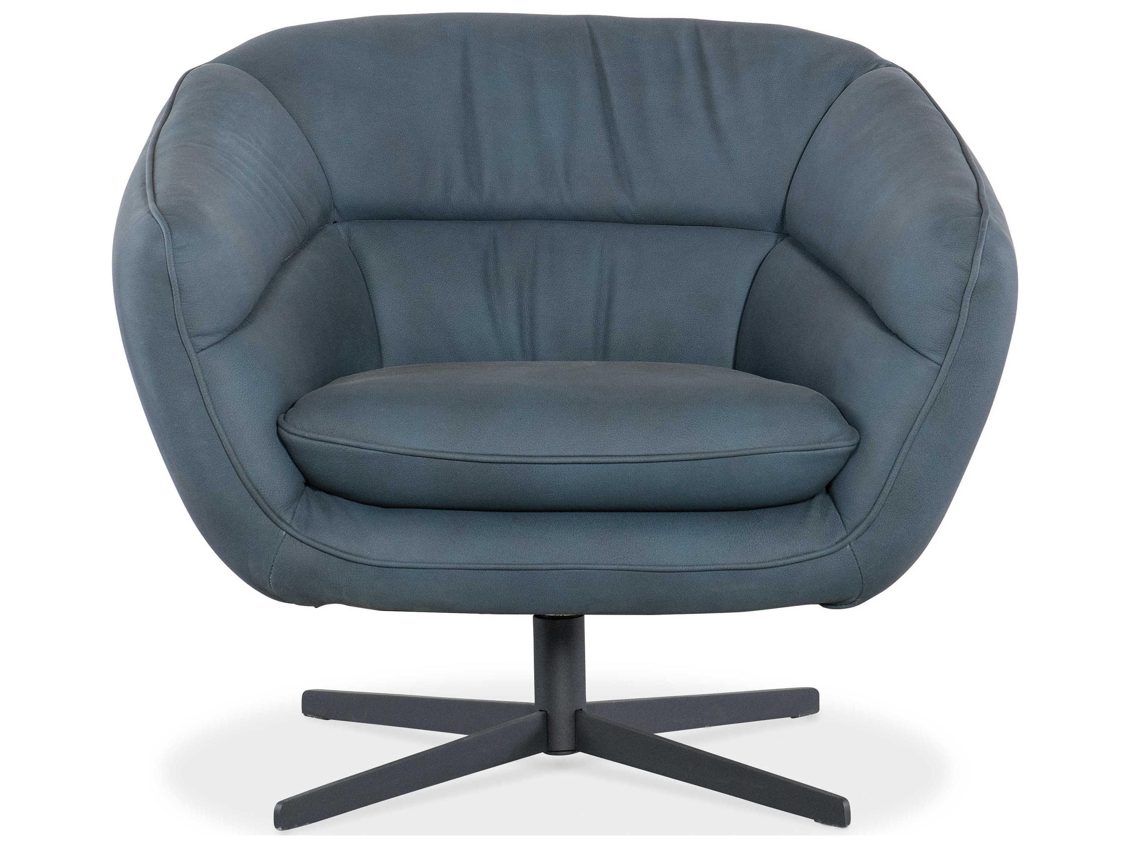 Hooker Furniture Mina Blue Leather Swivel Computer Office Chair