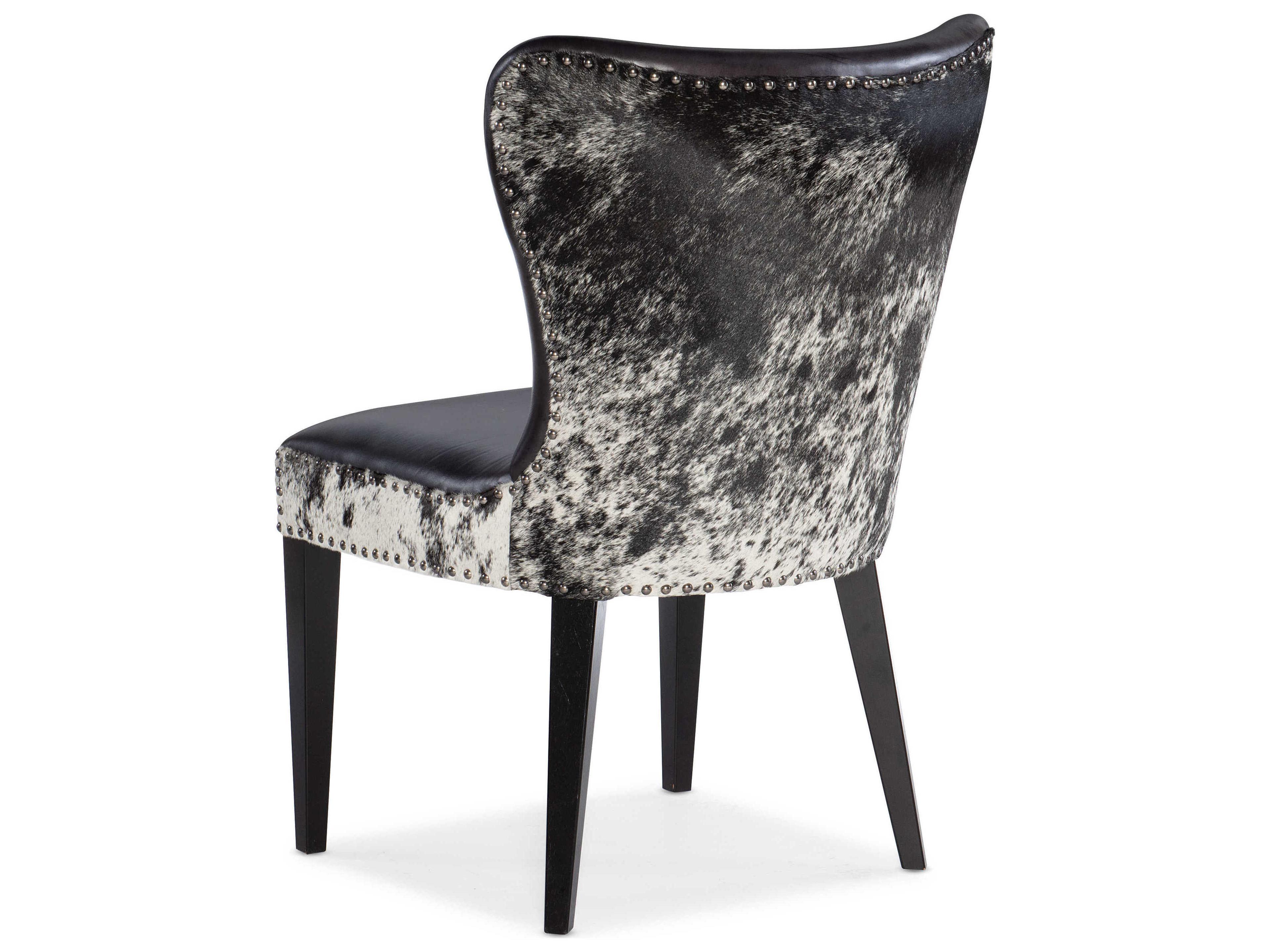 Luxecor Kale Leather Black Upholstered Side Dining Chair