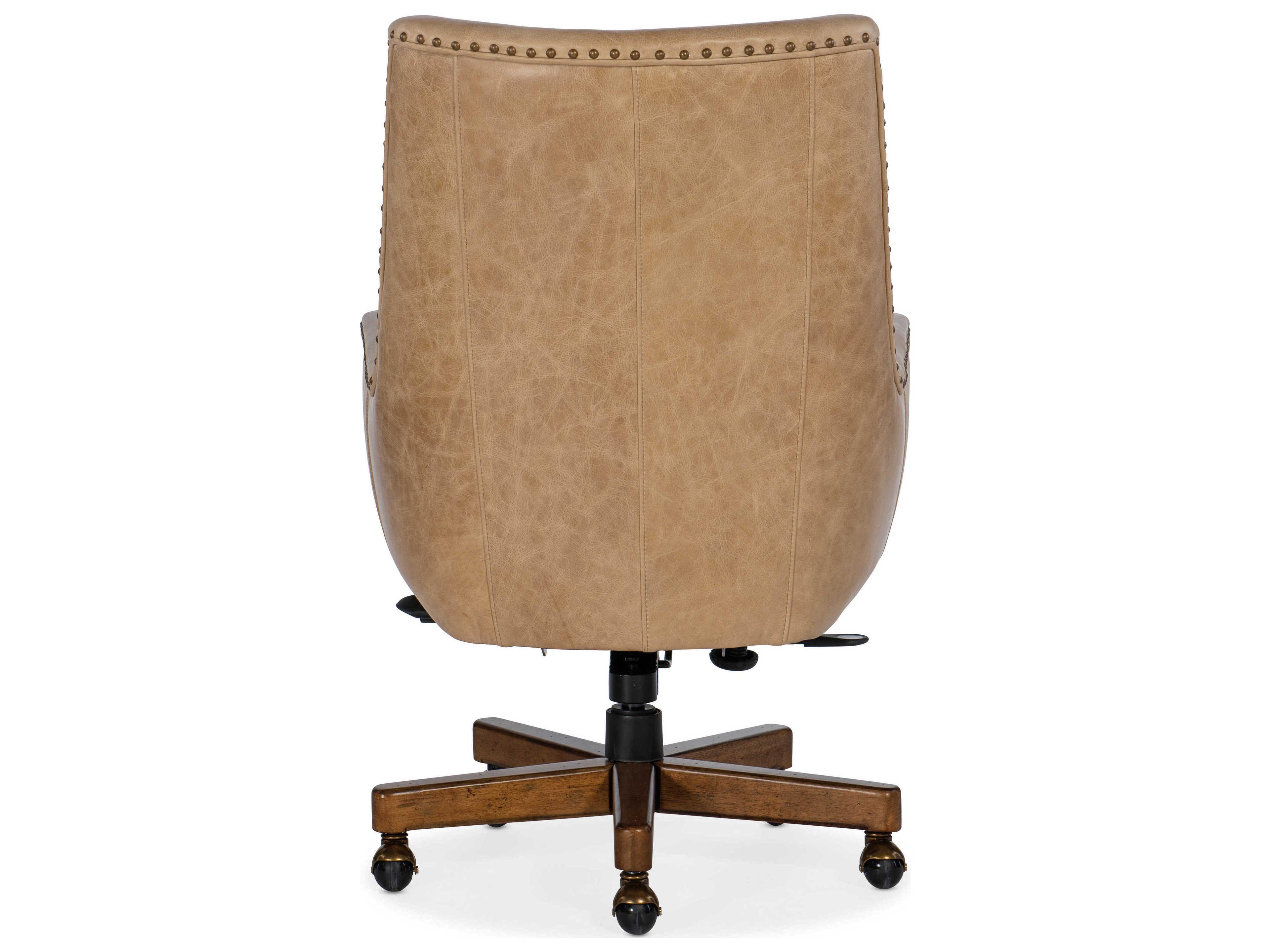 Luxecor Heritage Brown Leather Adjustable Executive Desk Chair