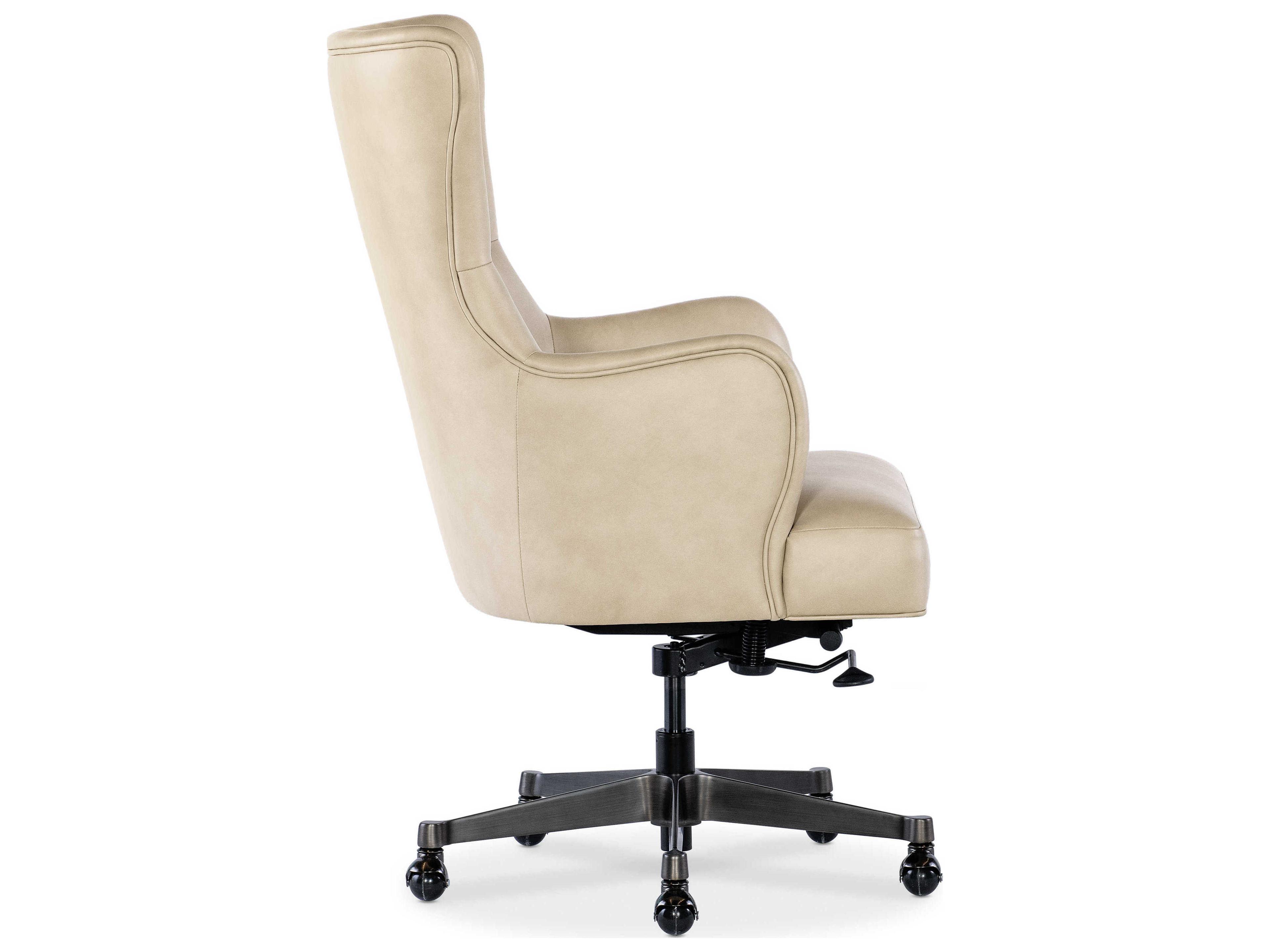 Hooker Furniture Lazzaro Beige Leather Swivel Executive Desk Chair