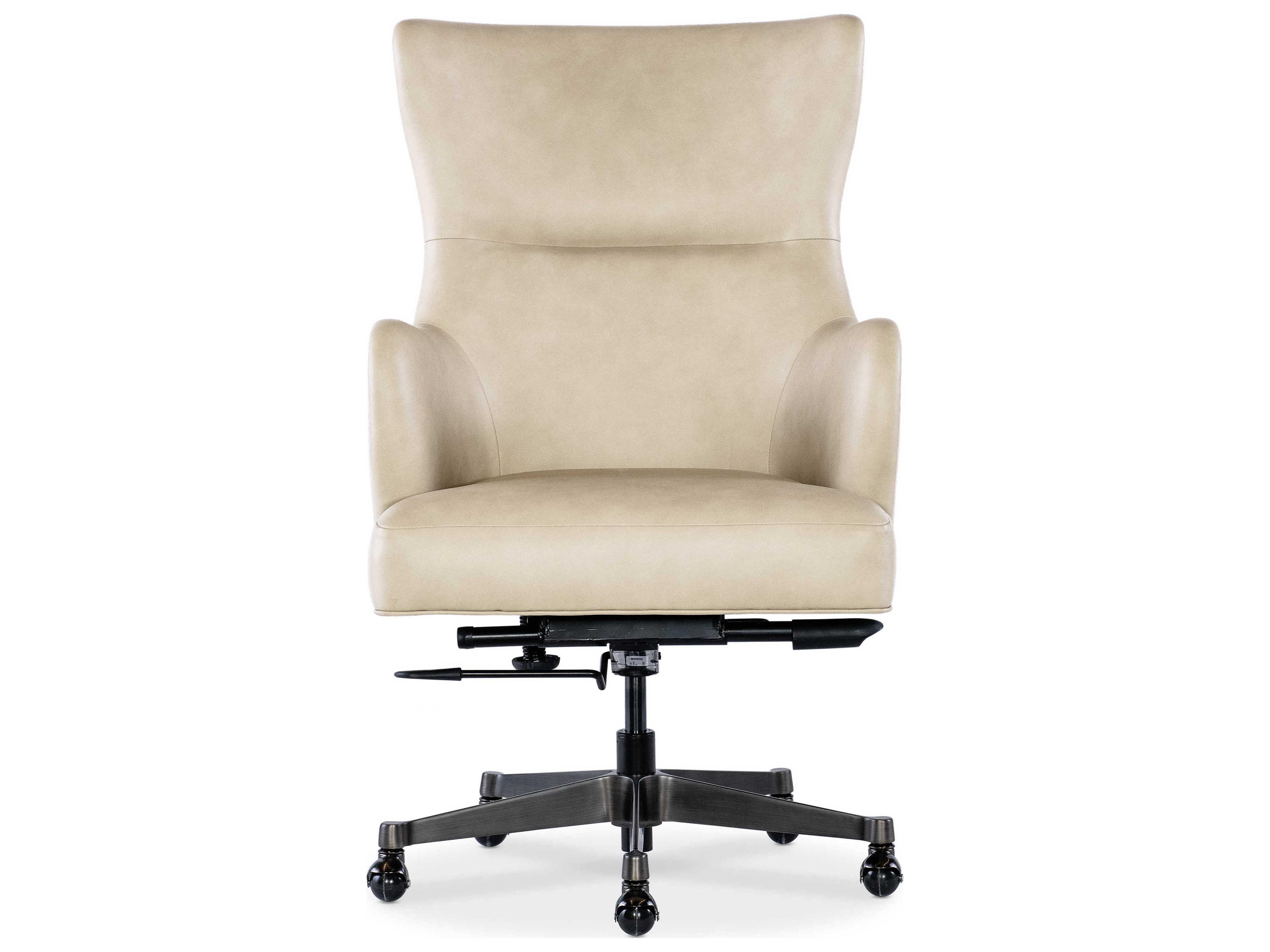 Hooker Furniture Lazzaro Beige Leather Swivel Executive Desk Chair