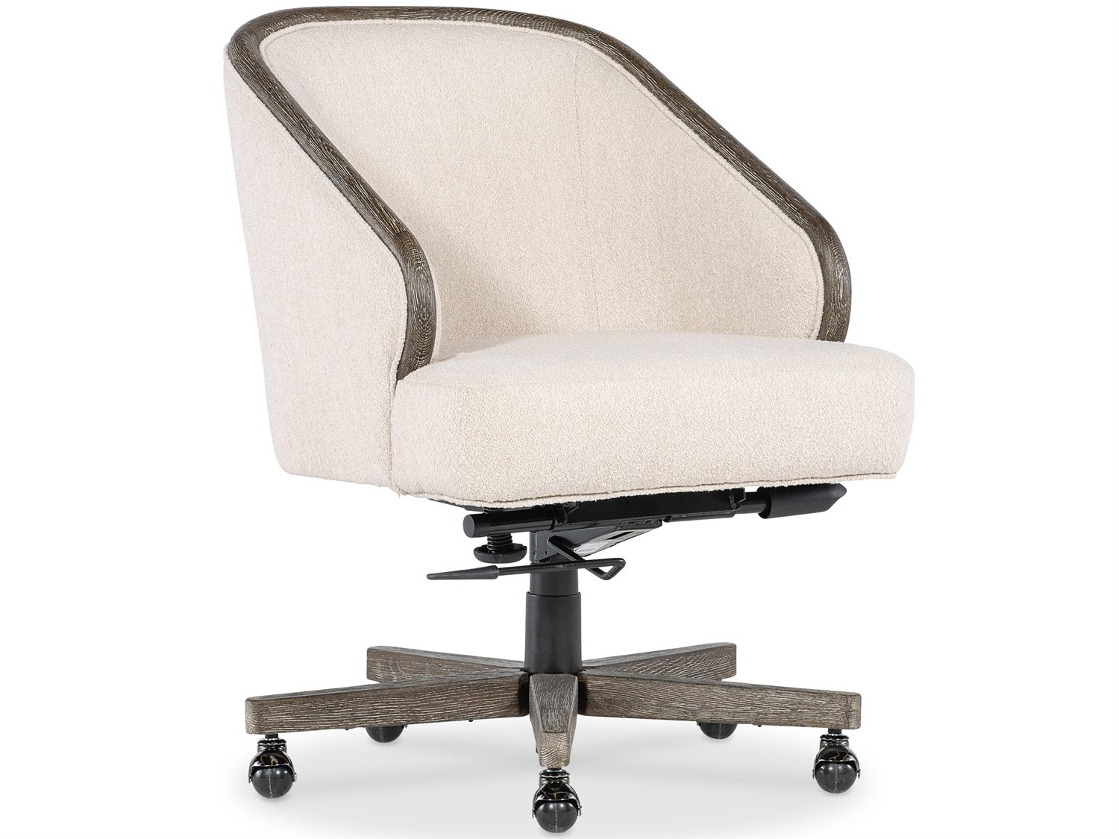 Ec Paloma Beige Upholstered Adjustable Swivel Tilt Executive Desk Chair