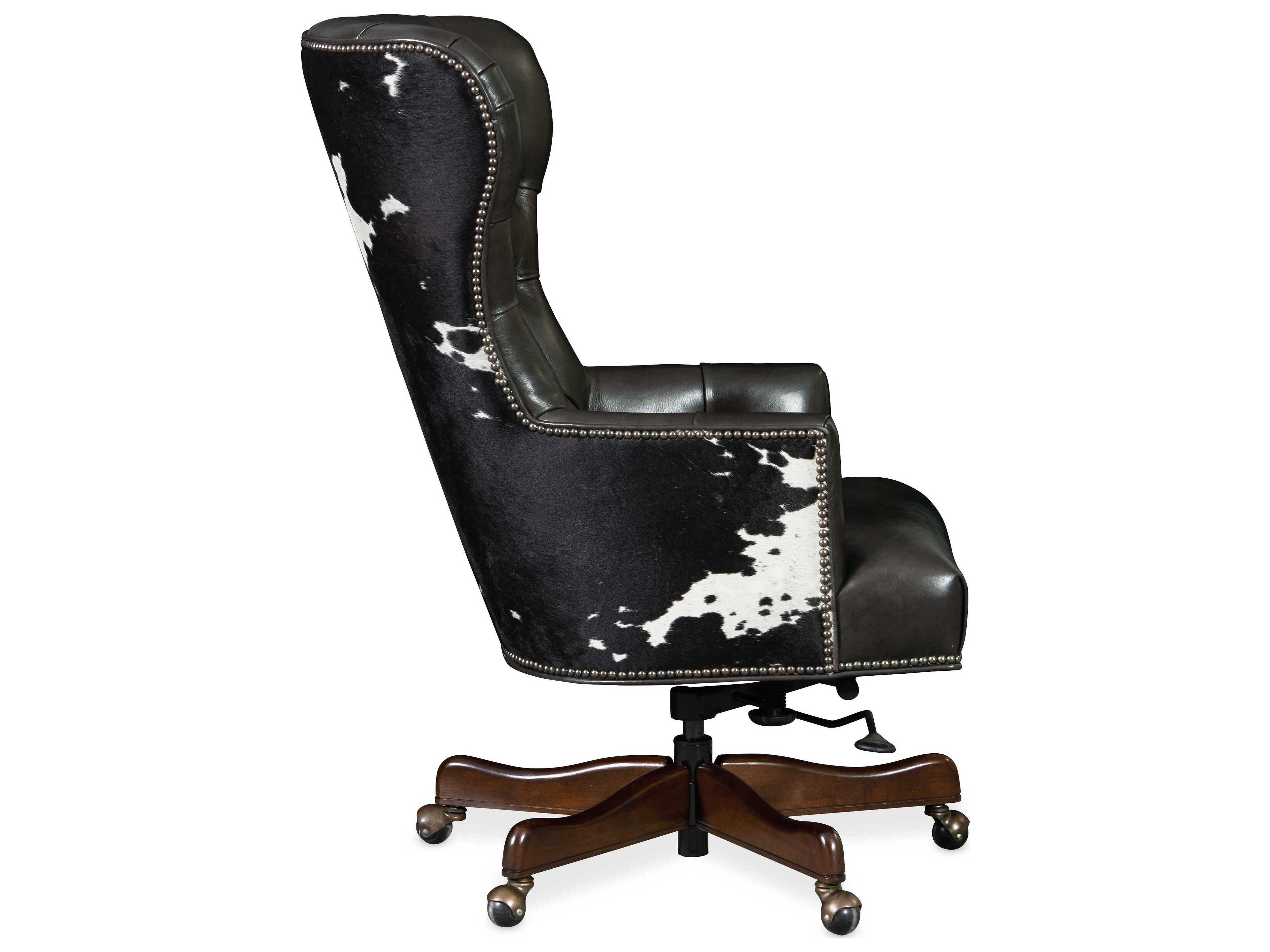 Hooker Furniture Ec Black Leather Swivel Executive Desk Chair