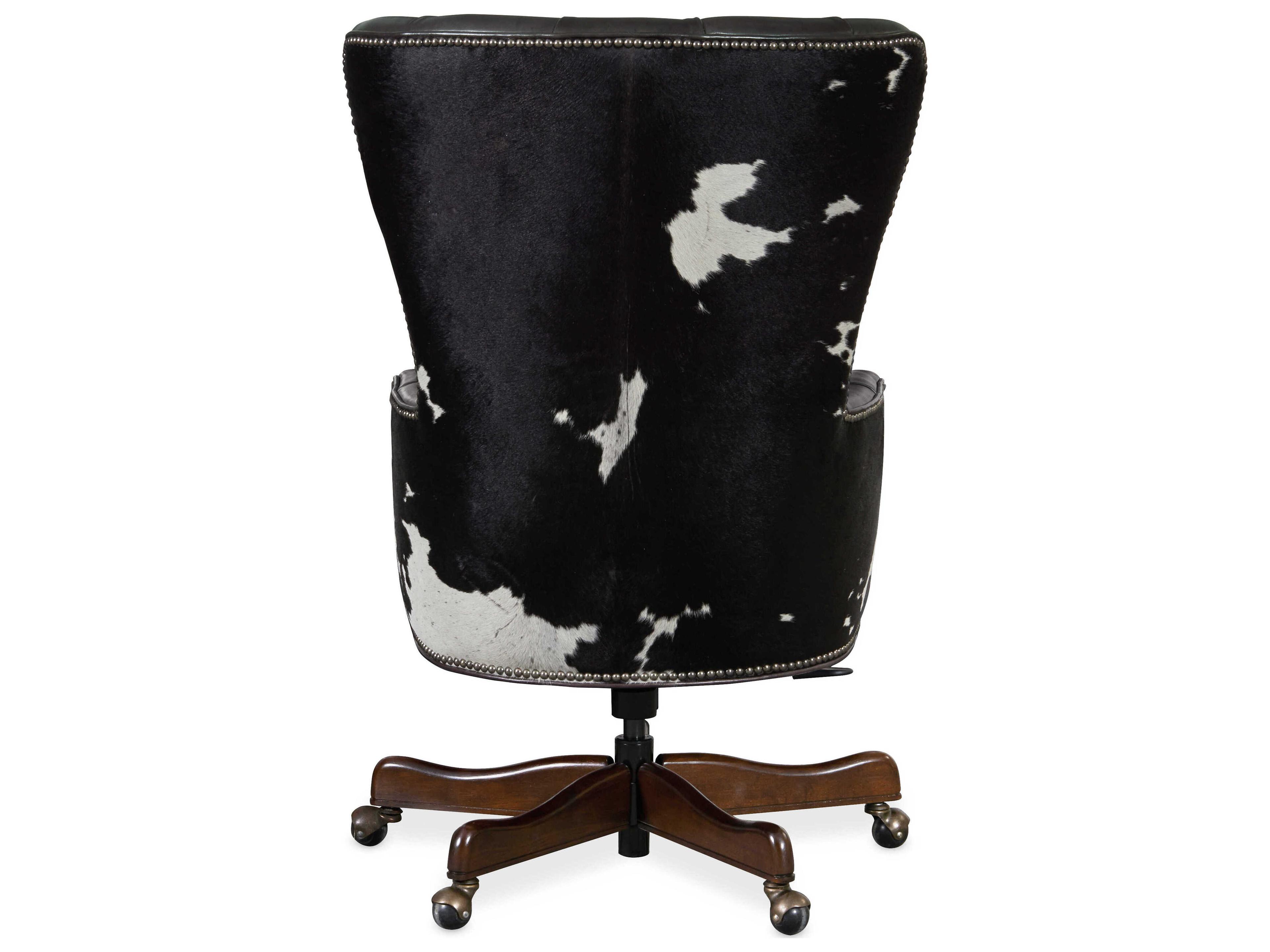 Hooker Furniture Ec Black Leather Swivel Executive Desk Chair