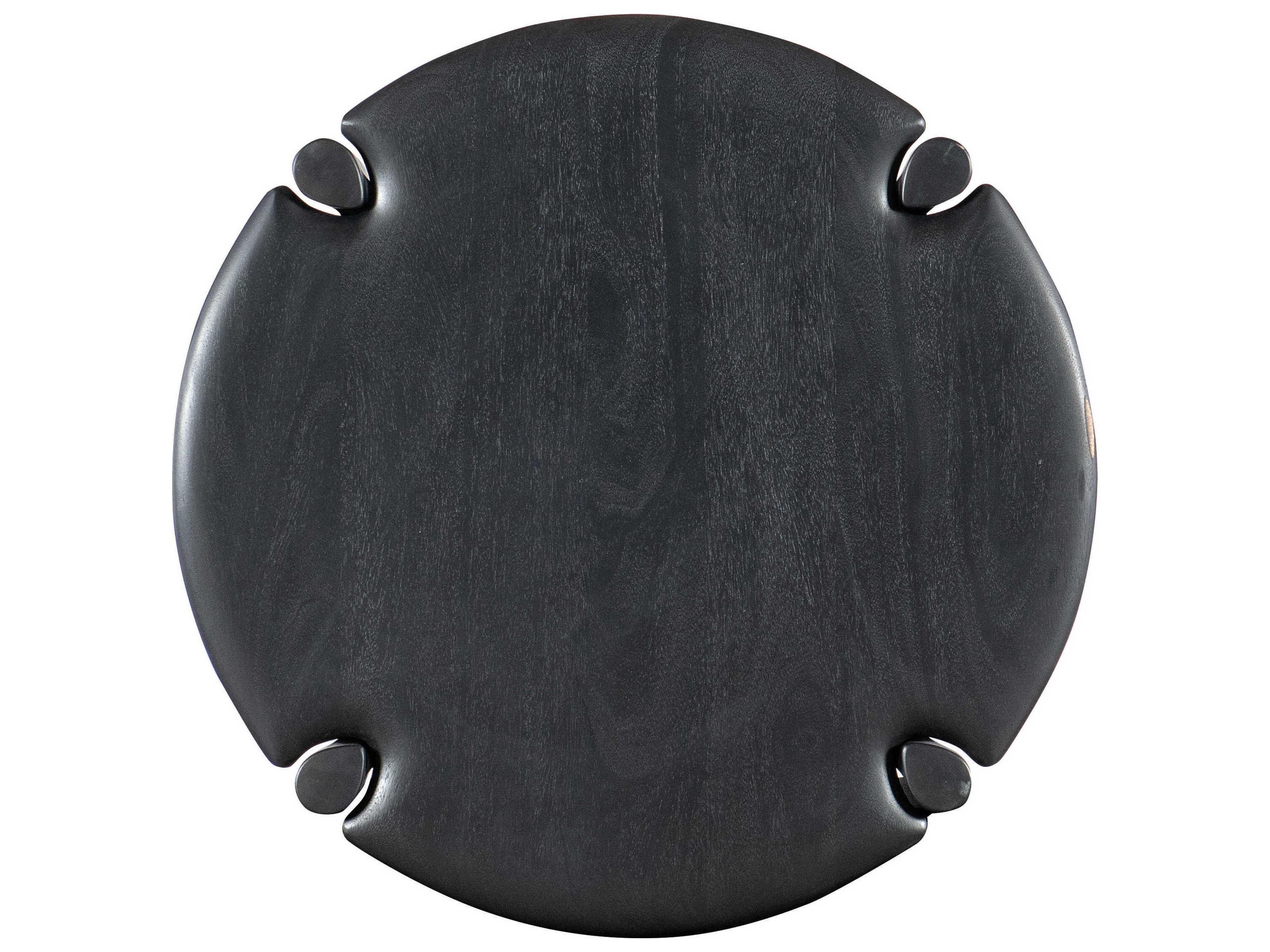 Hooker Furniture Harlow Round Wood Black End Table