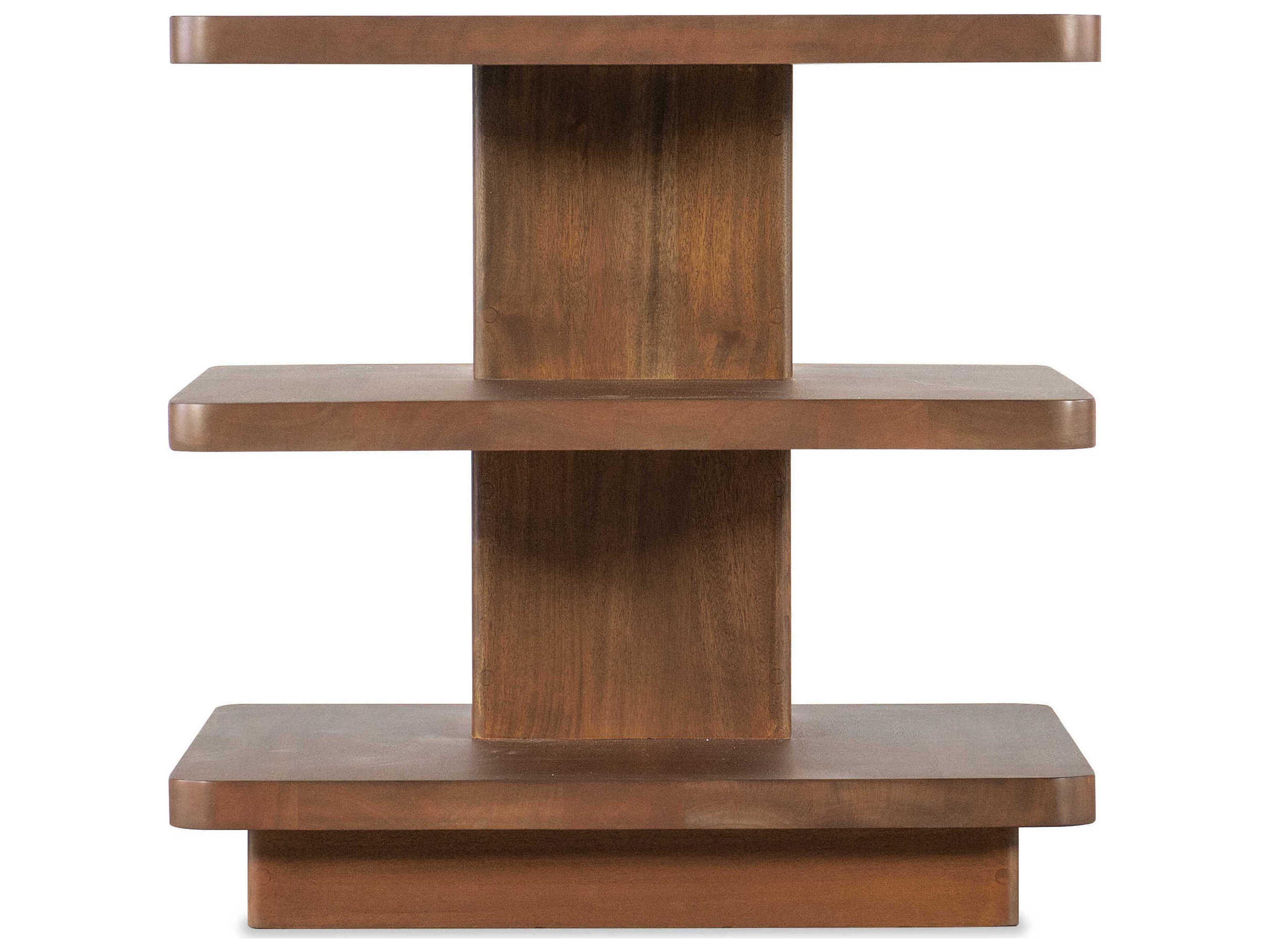 Hooker Furniture Burrow Rectangular Wood Chestnut End Table