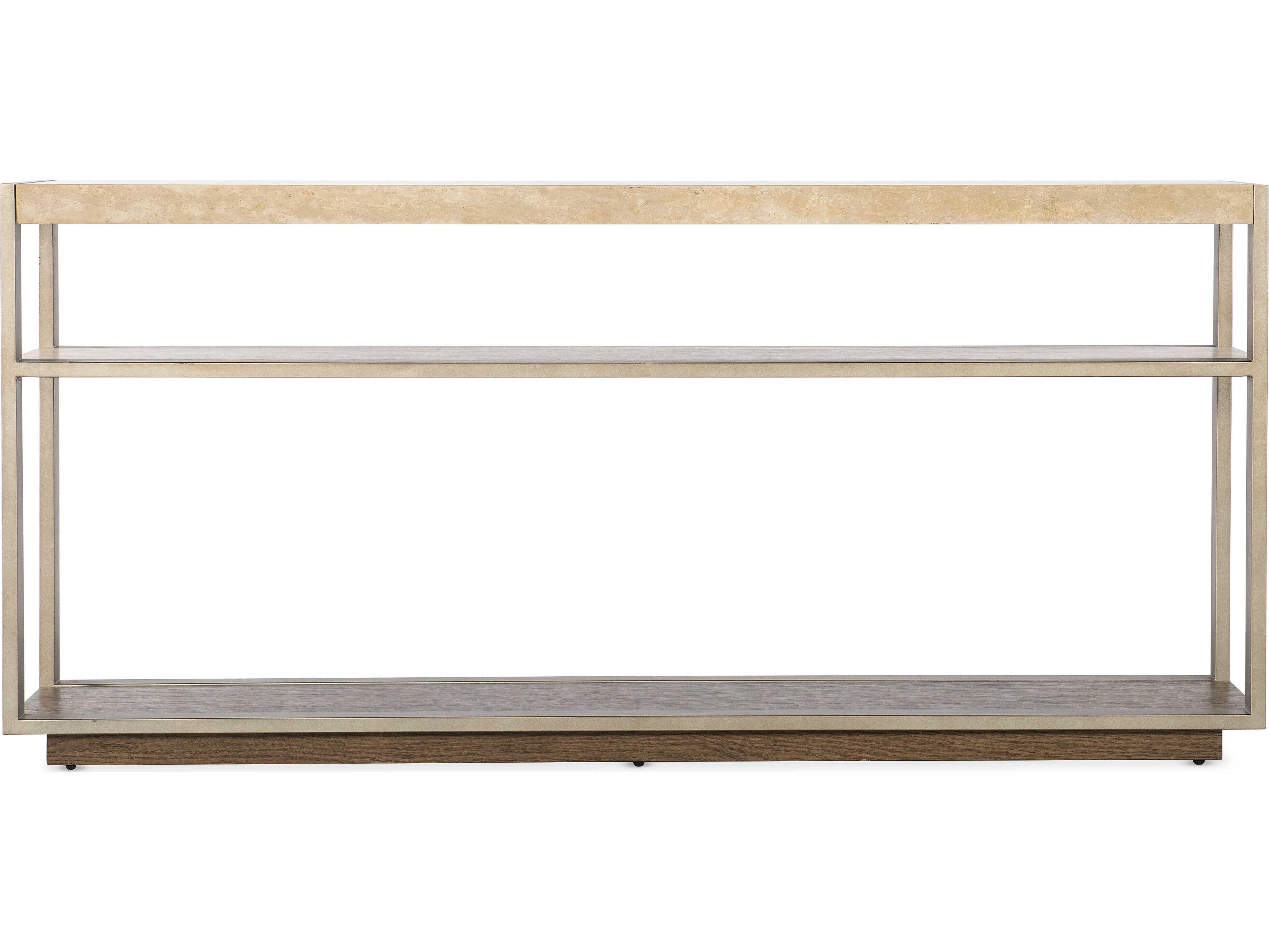 Hooker Furniture Hammon Rectangular Marble Oak Console Table