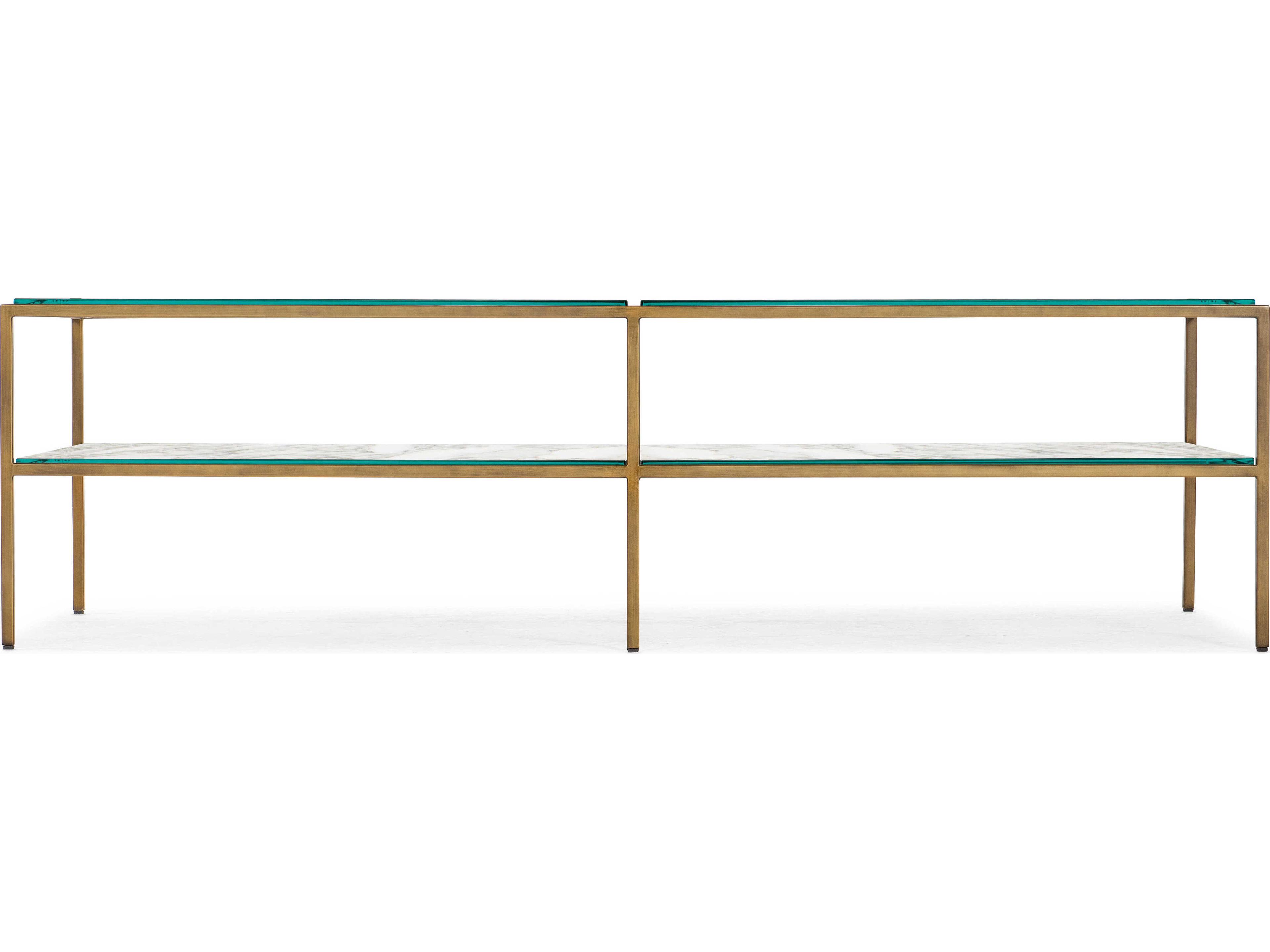 Hooker Furniture Cashel Rectangular Marble Gold Coffee Table