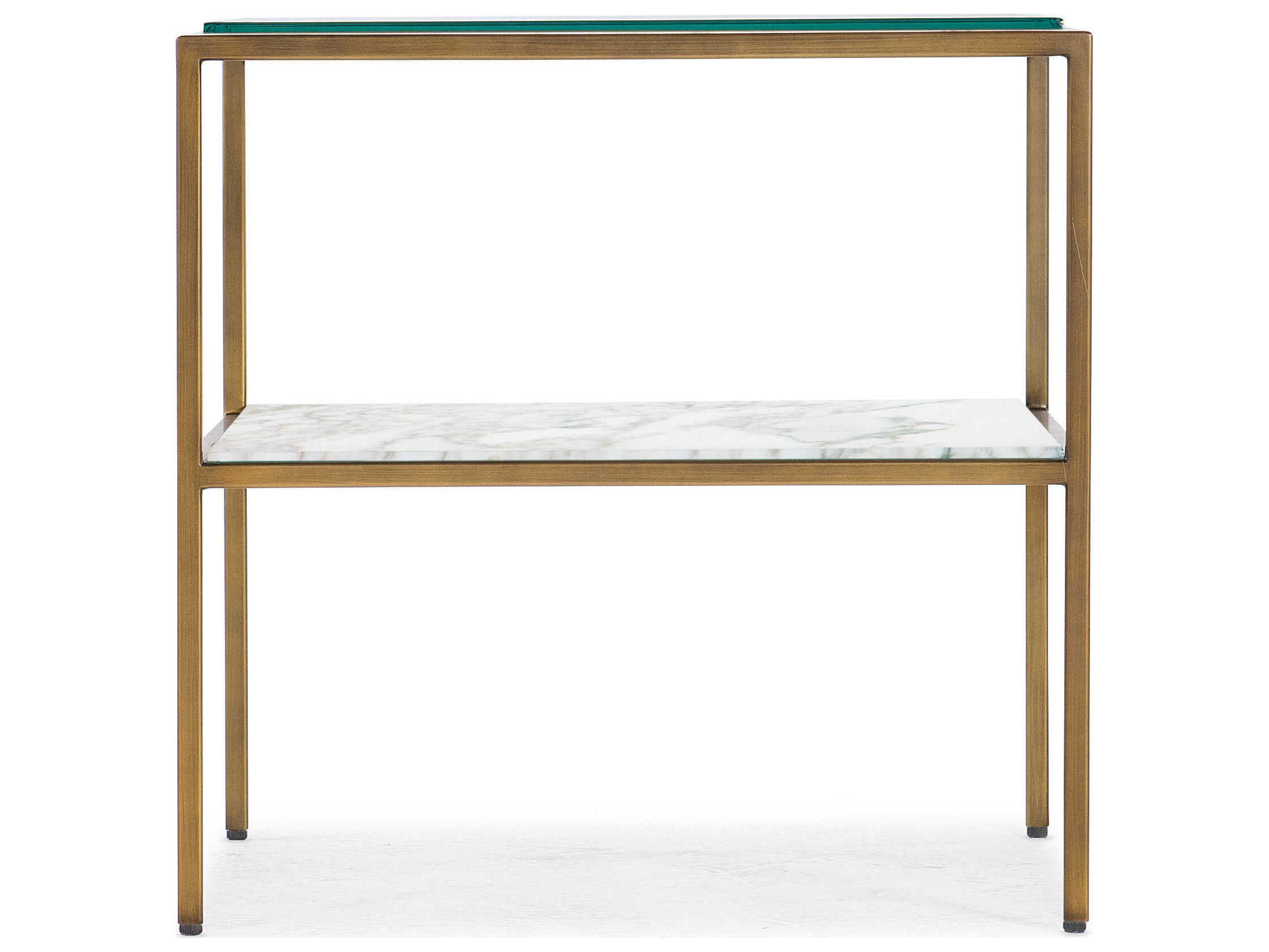 Hooker Furniture Cashel Rectangular Marble White End Table