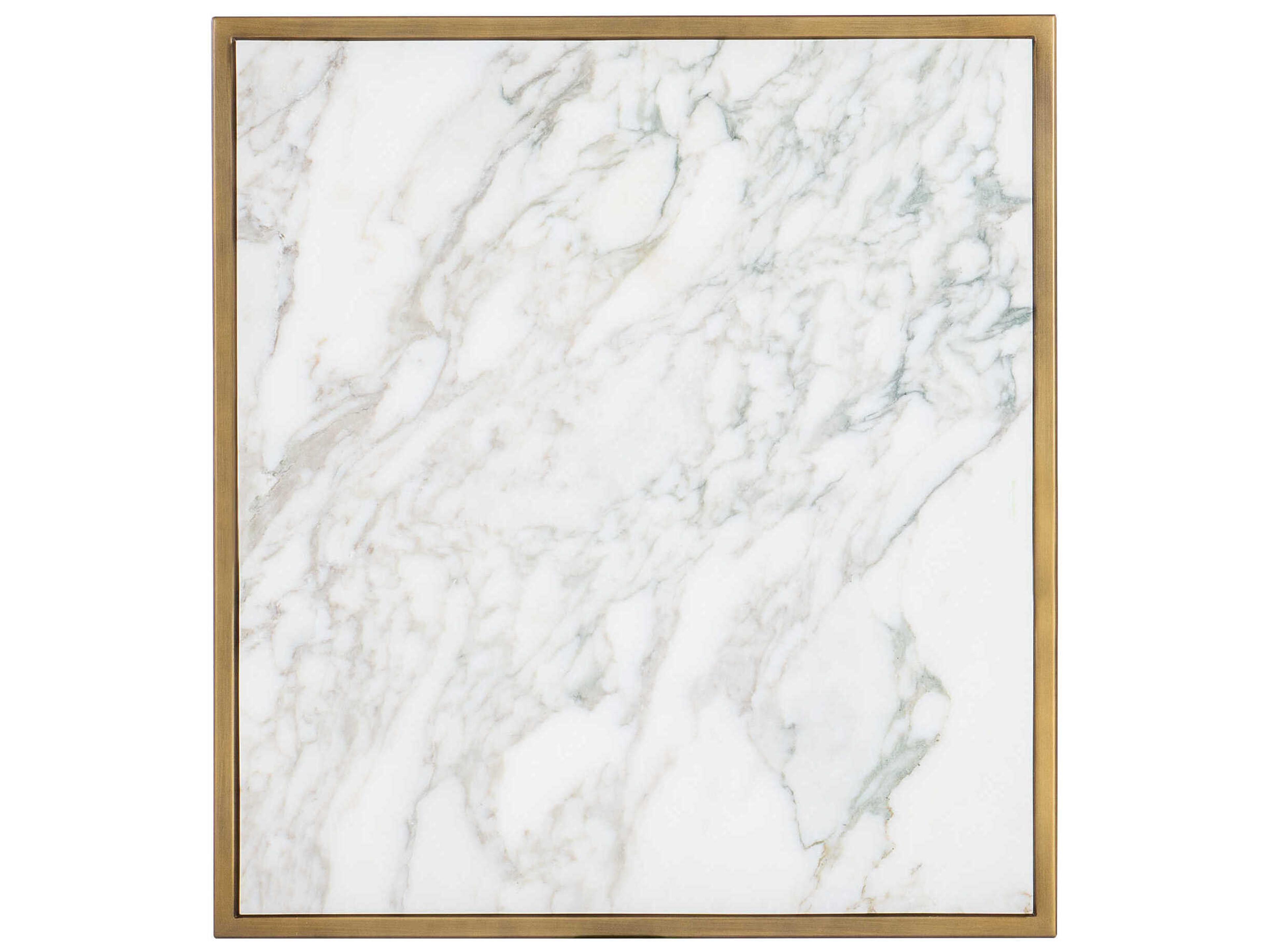 Hooker Furniture Cashel Rectangular Marble White End Table