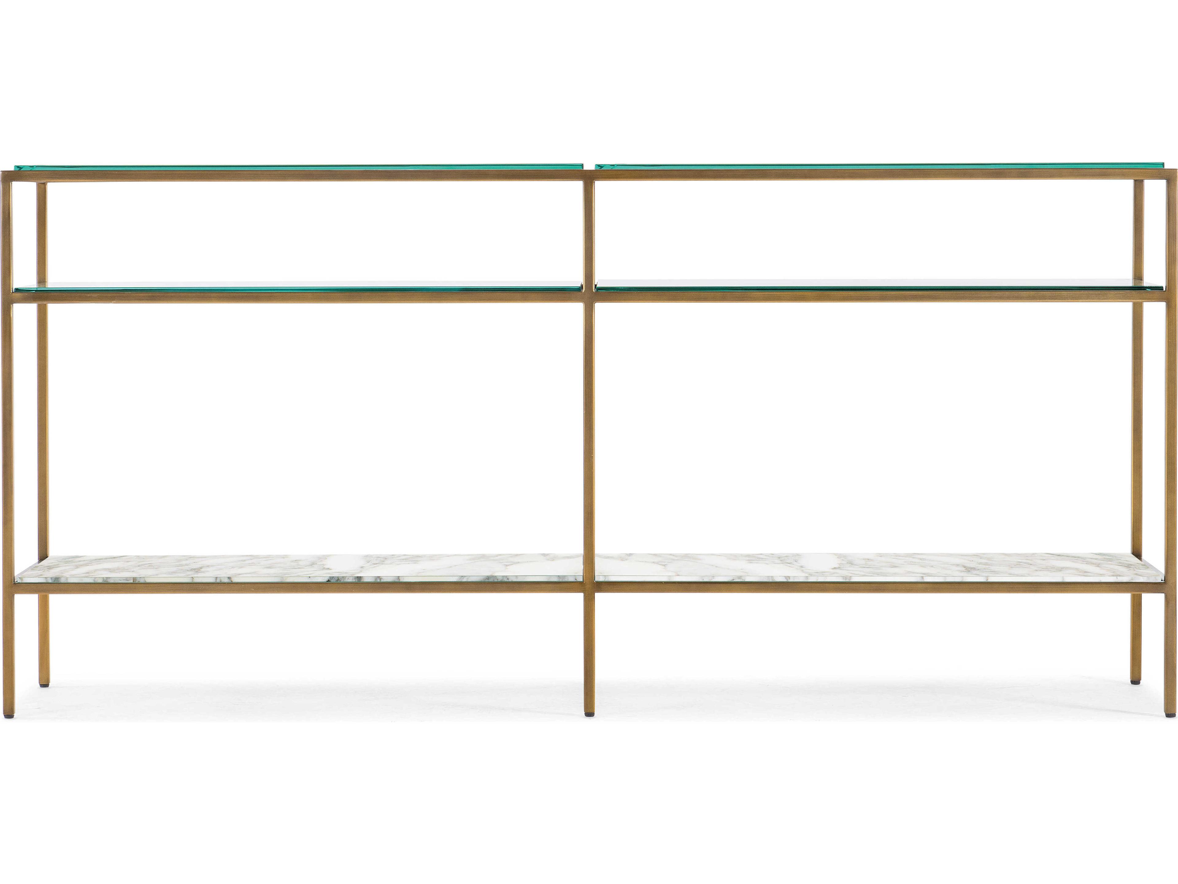 Hooker Furniture Cashel Rectangular Marble Champaigne Console Table