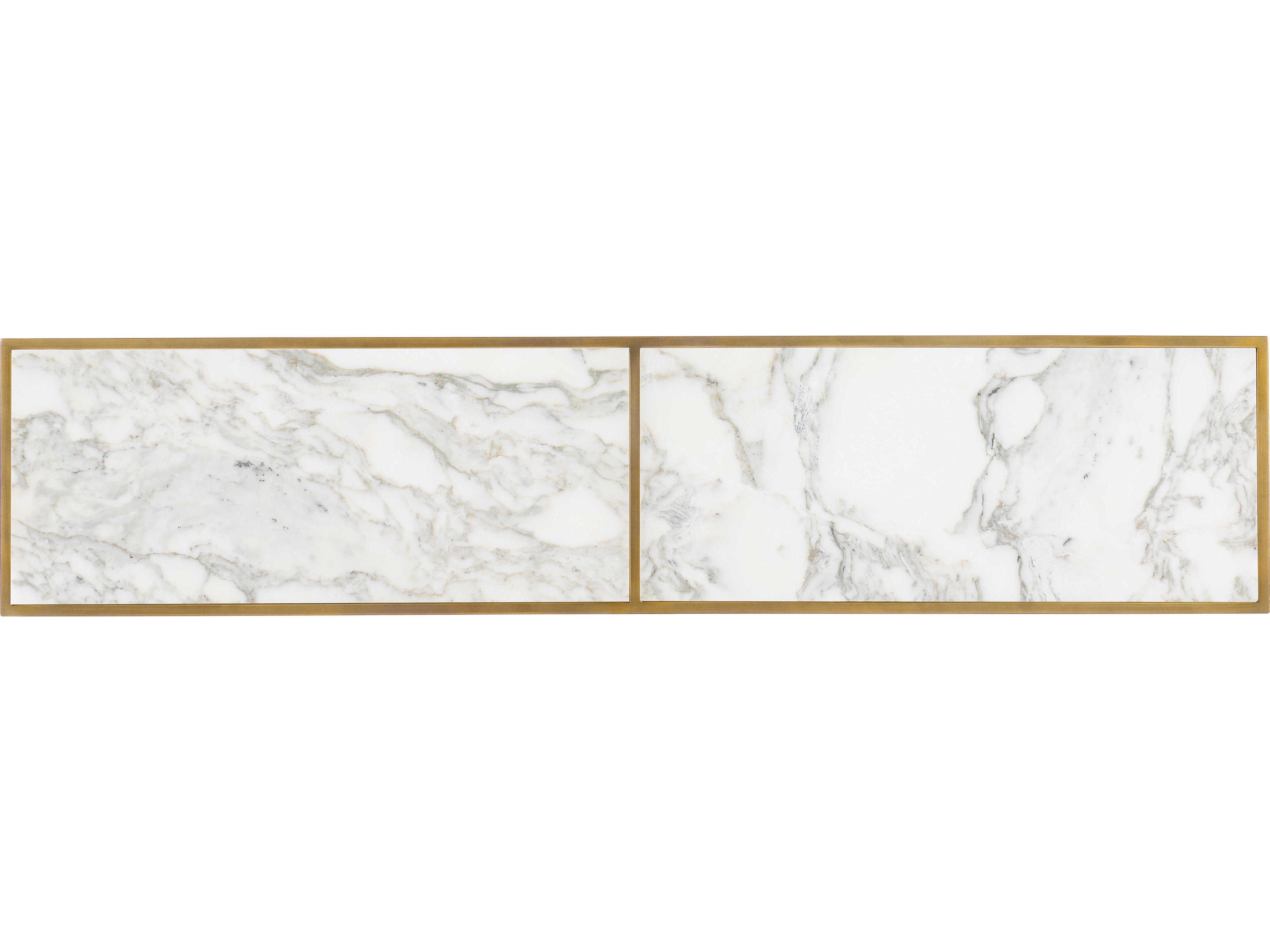 Hooker Furniture Cashel Rectangular Marble Champaigne Console Table