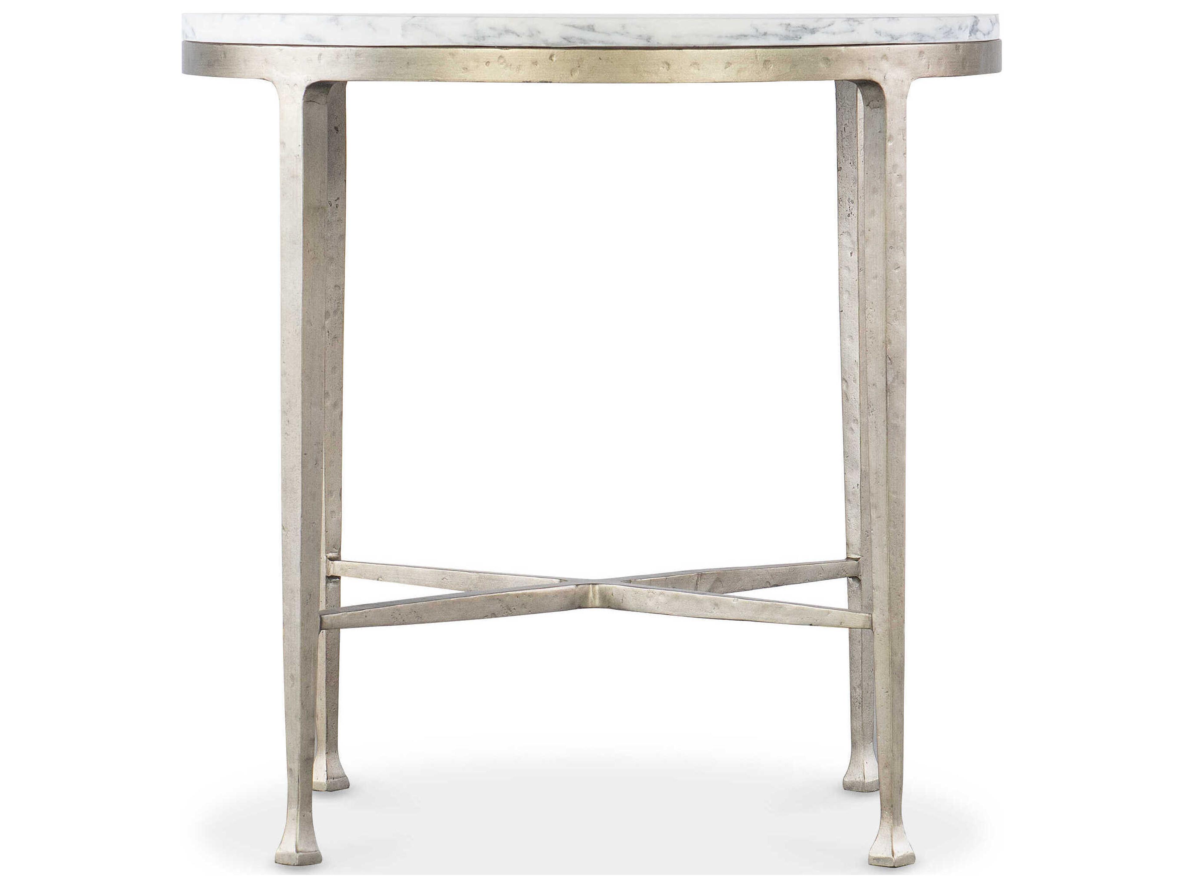 Hooker Furniture Jules Round Marble White End Table