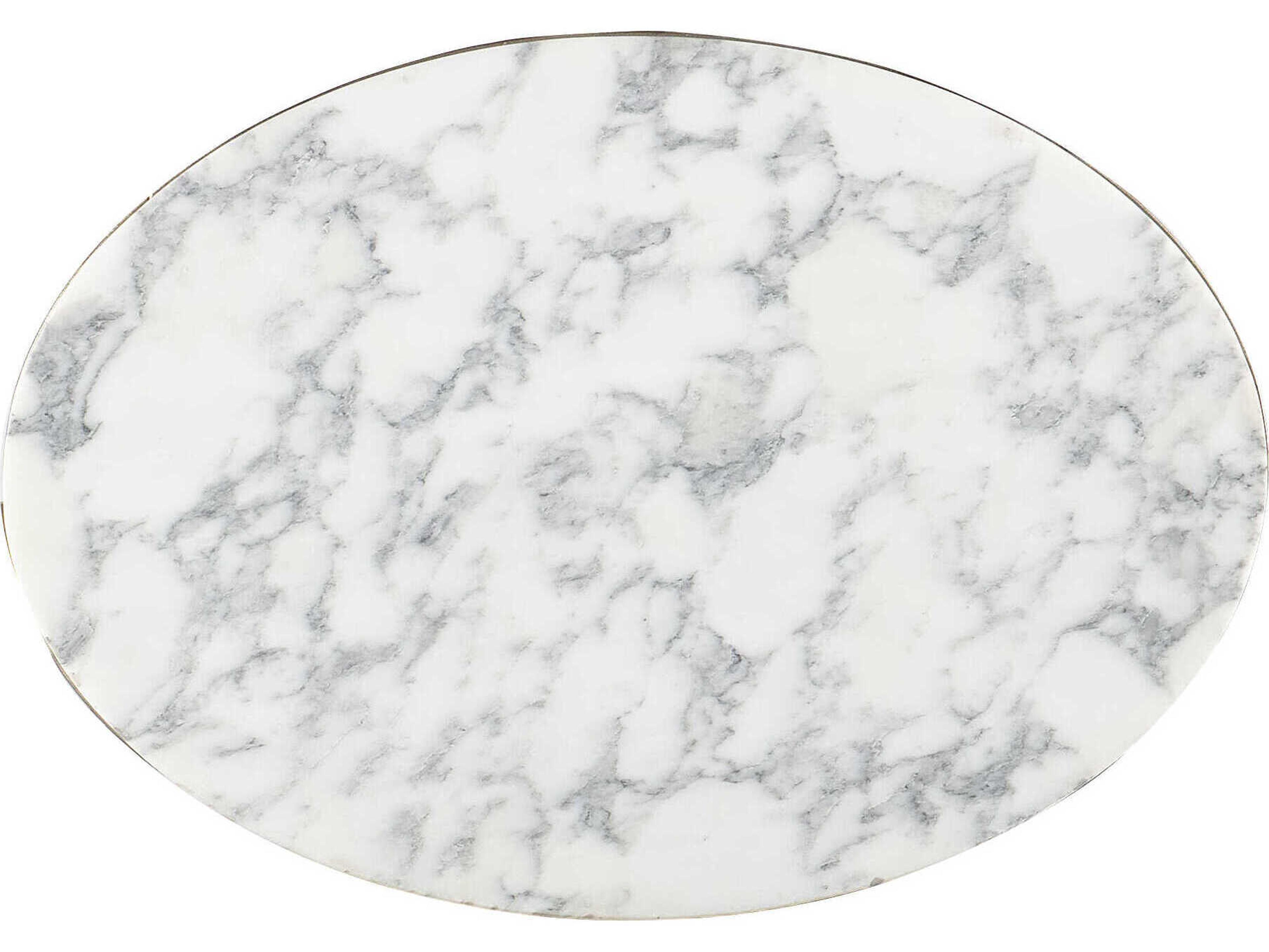 Hooker Furniture Jules Round Marble White Gray End Table