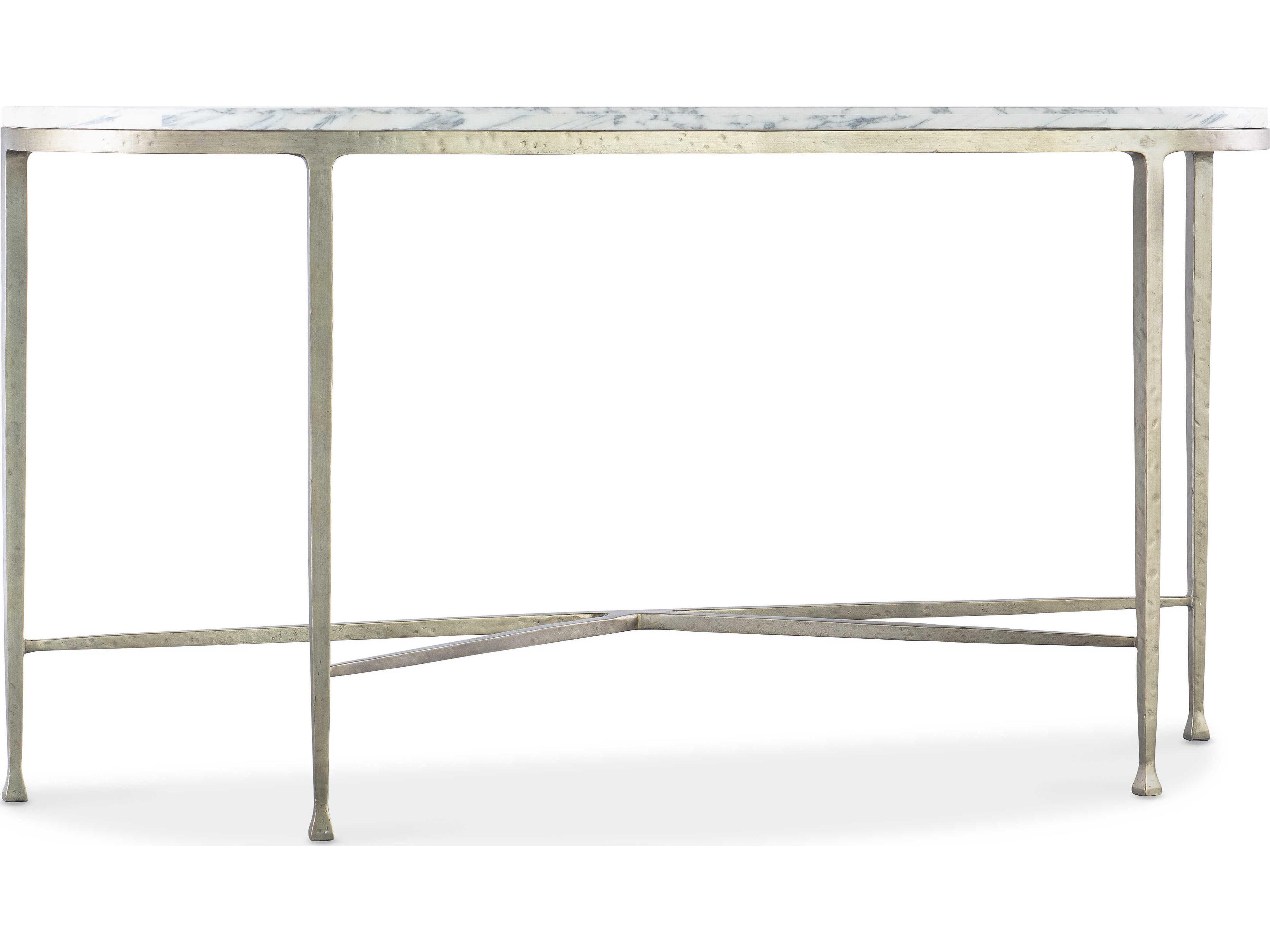 Jules Demilune Marble Champaigne Console Table