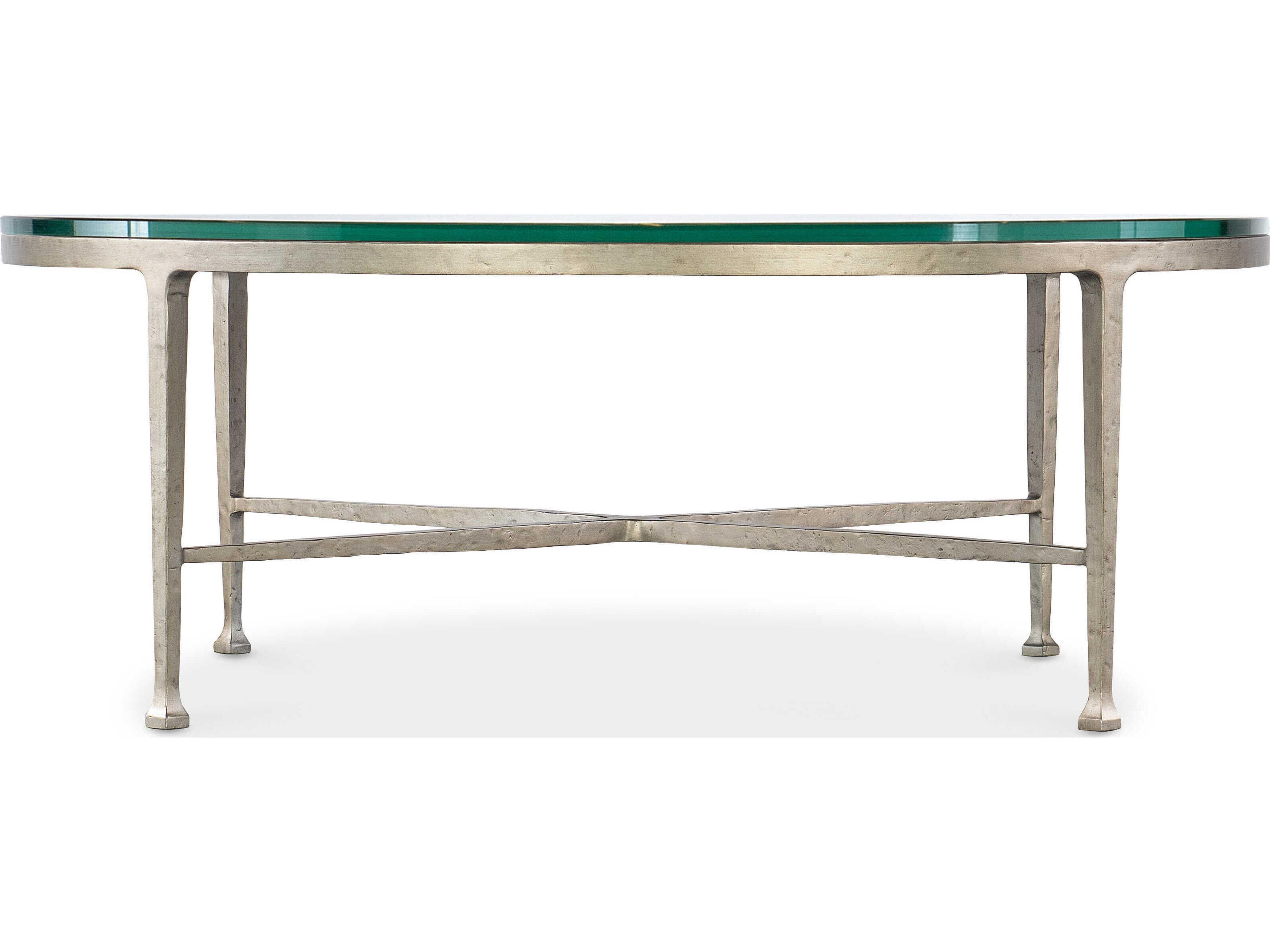 Hooker Furniture Cora Round Glass Champagne Coffee Table