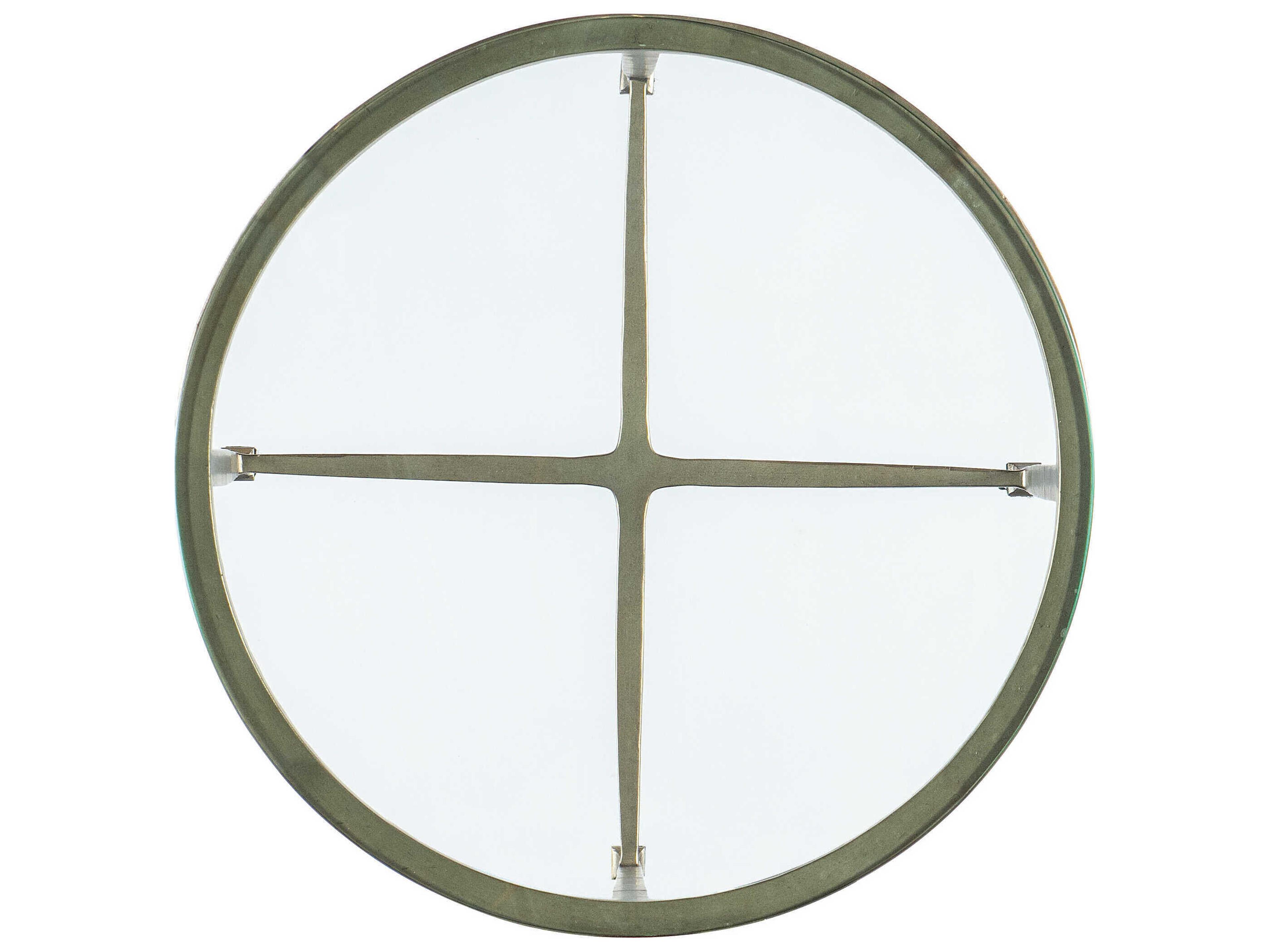 Hooker Furniture Cora Round Glass Champagne End Table