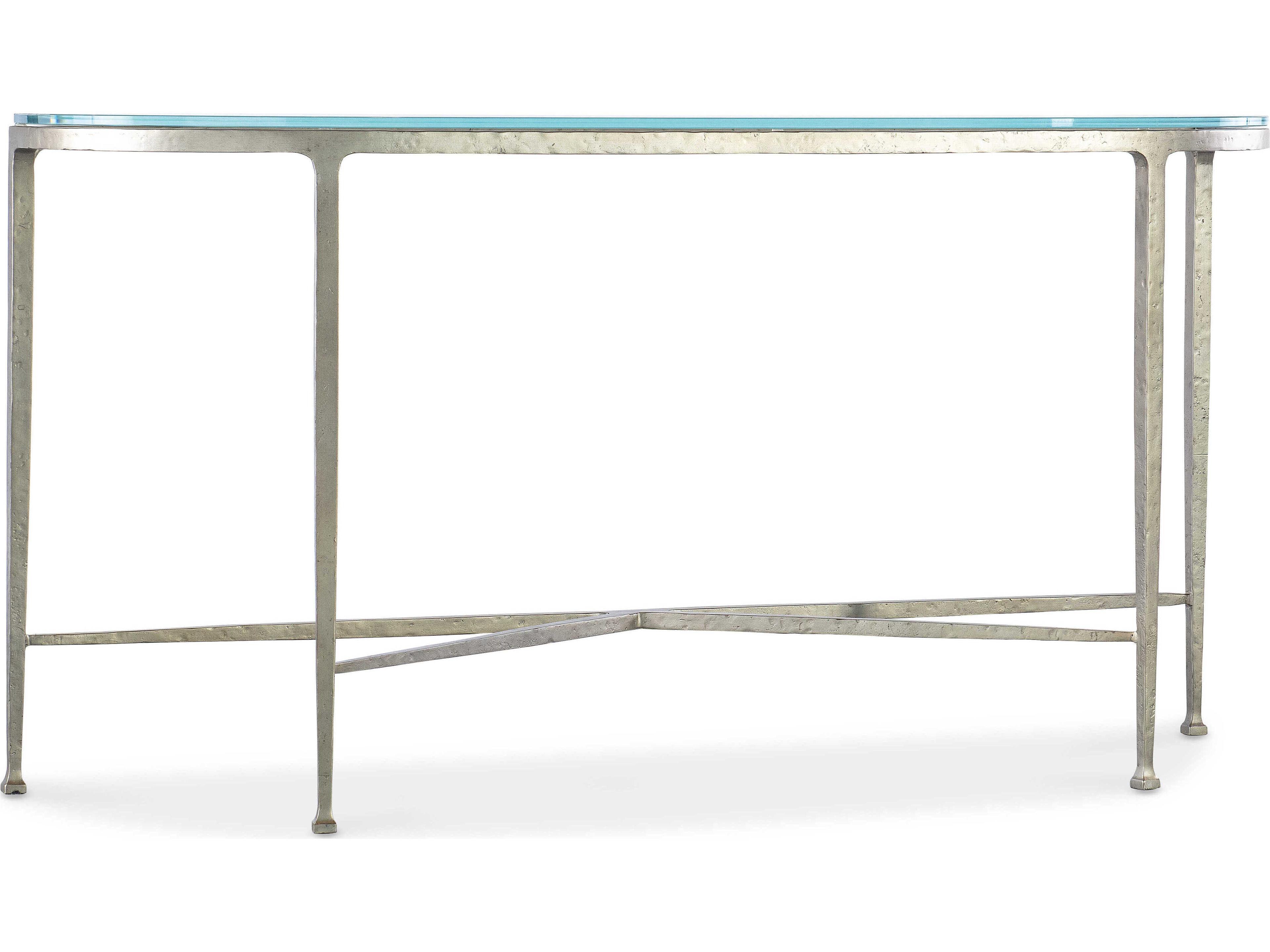 Cora Demilune Glass Console Table