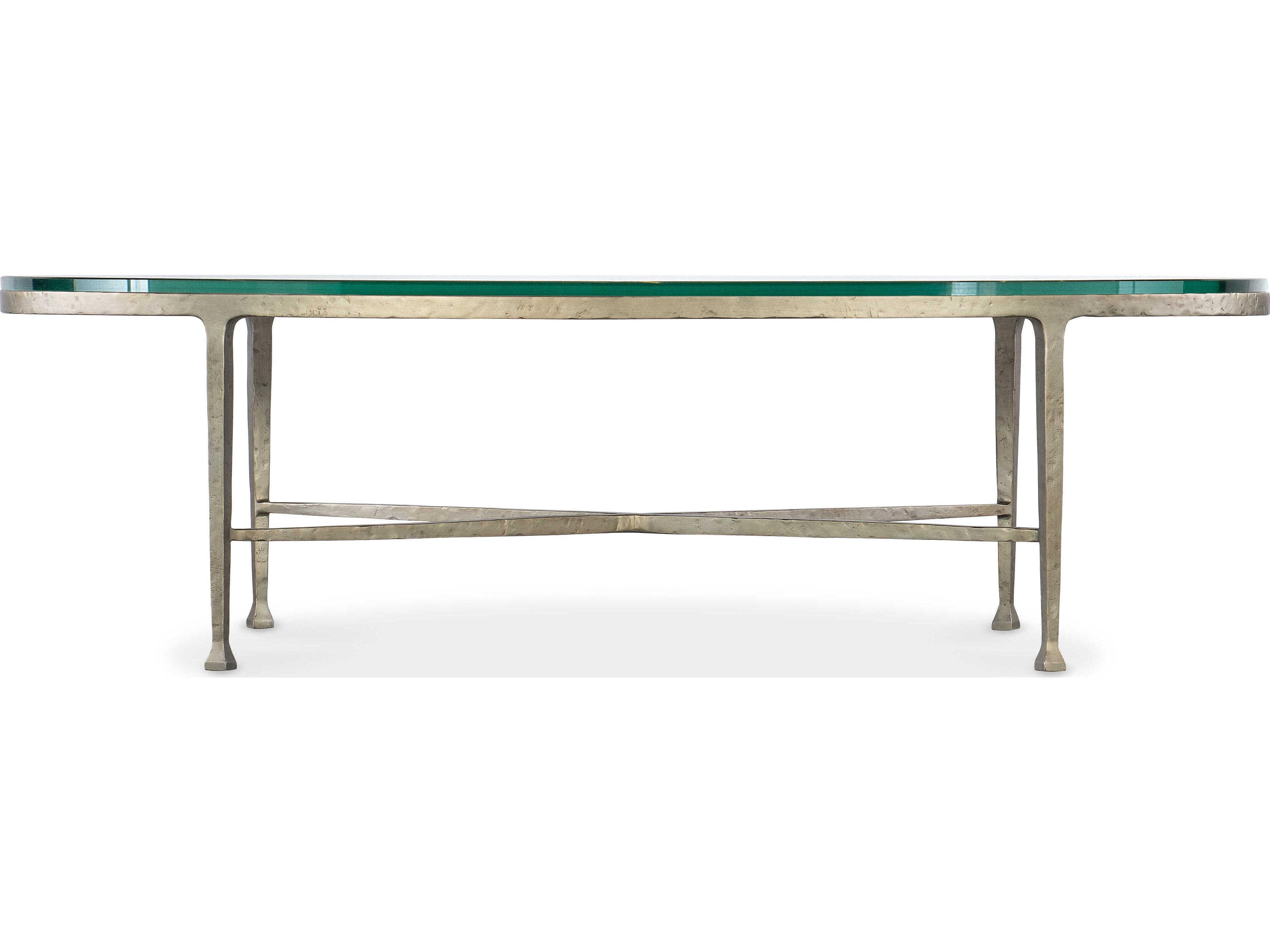 Hooker Furniture Cora Round Glass Champagne Coffee Table