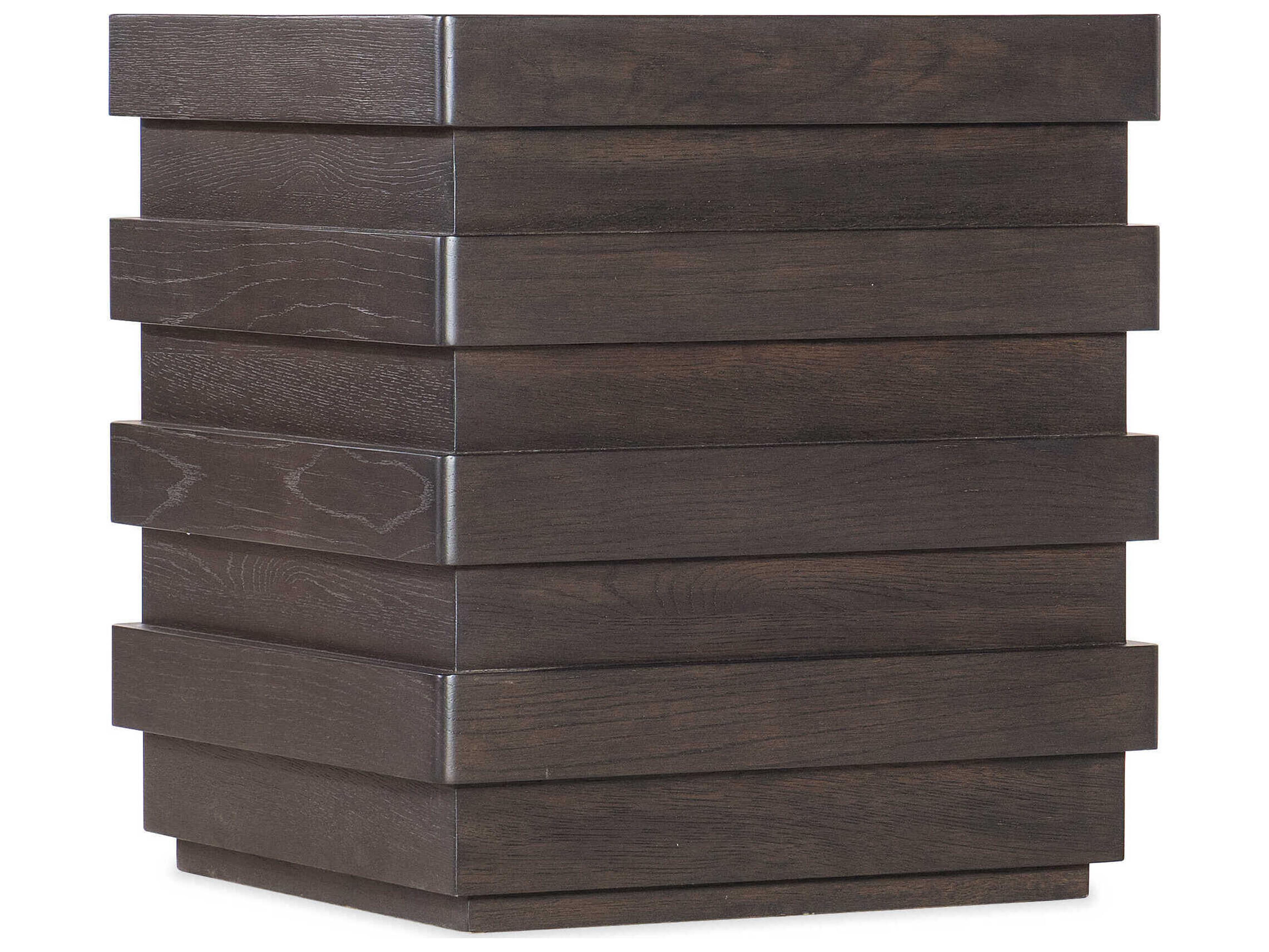 Brent Square Wood Dark Oak End Table