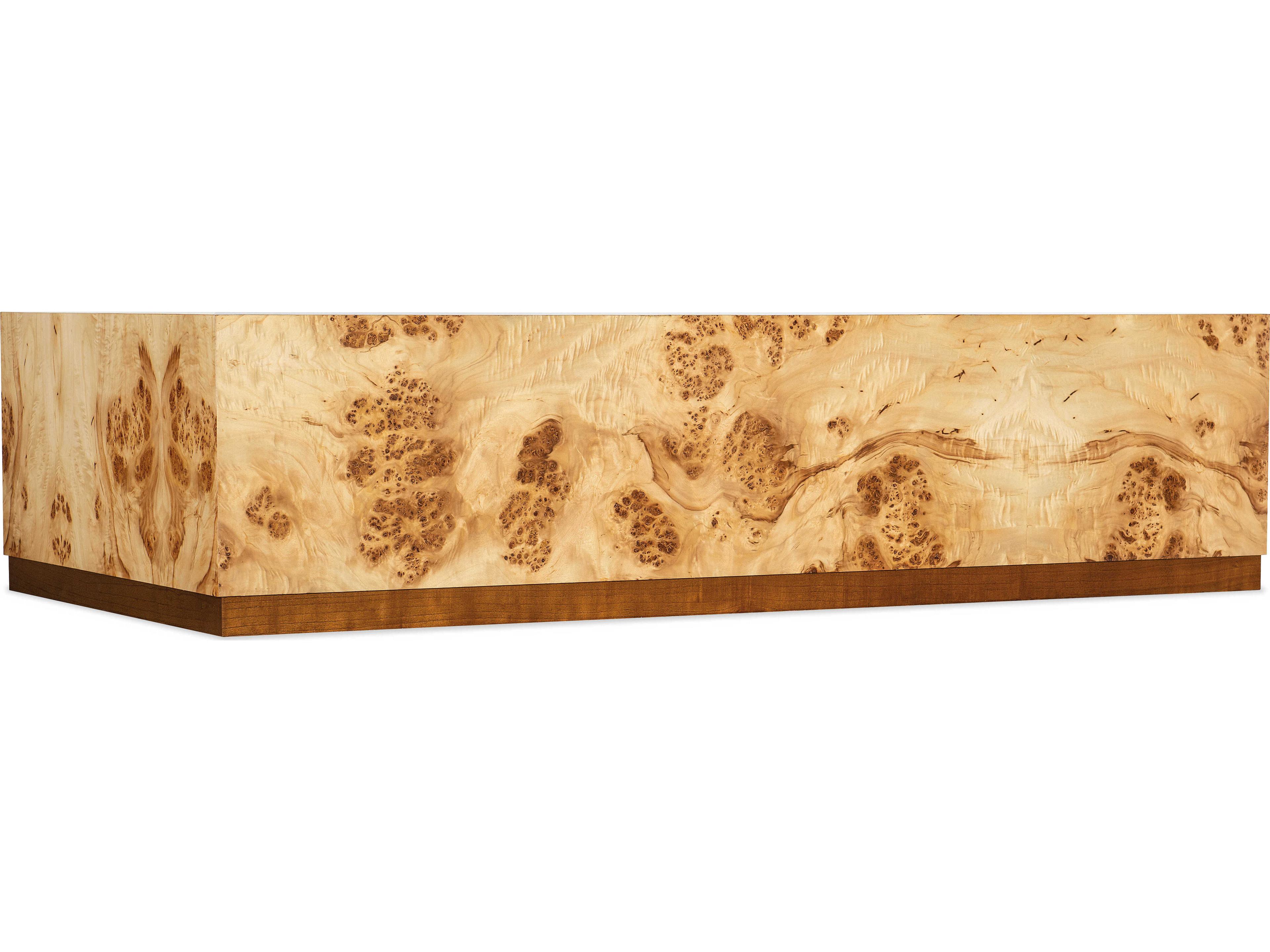 Auberon Rectangular Wood Light Natural Burl Coffee Table