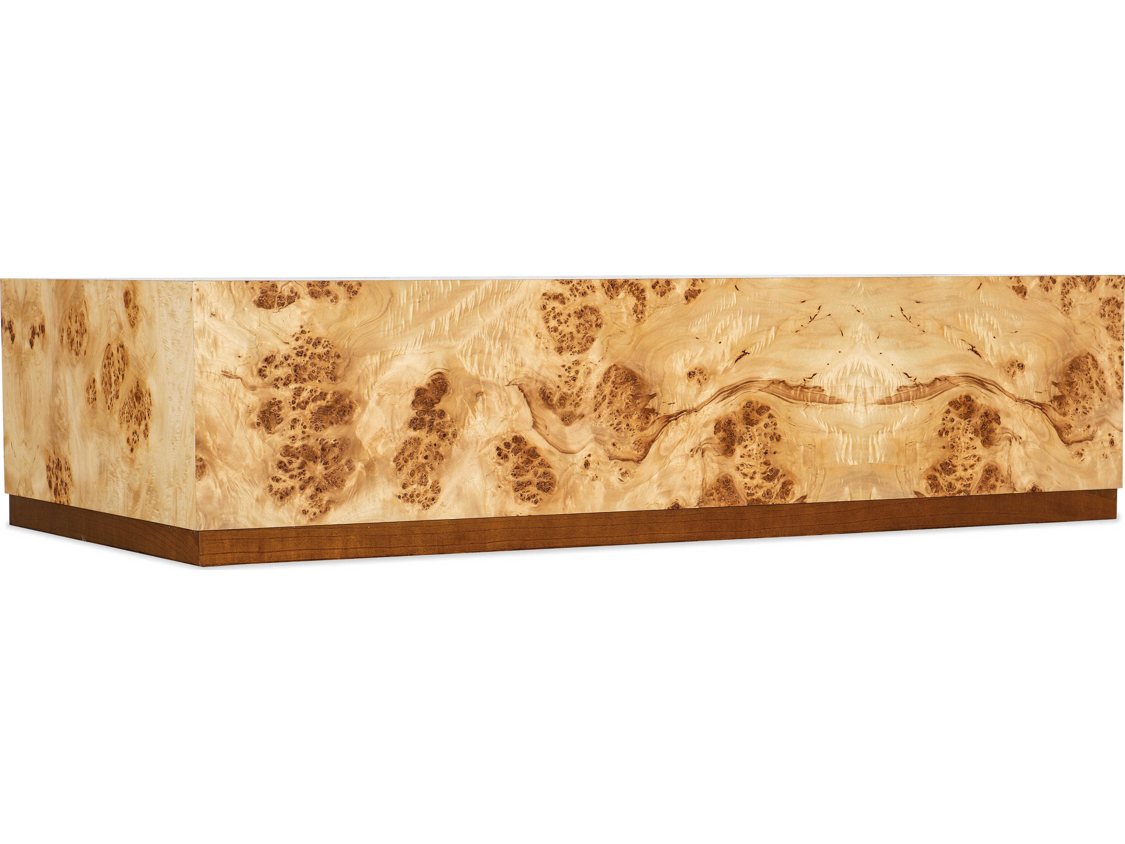 Hooker Furniture Auberon Rectangular Wood Light Natural Burl Coffee Table