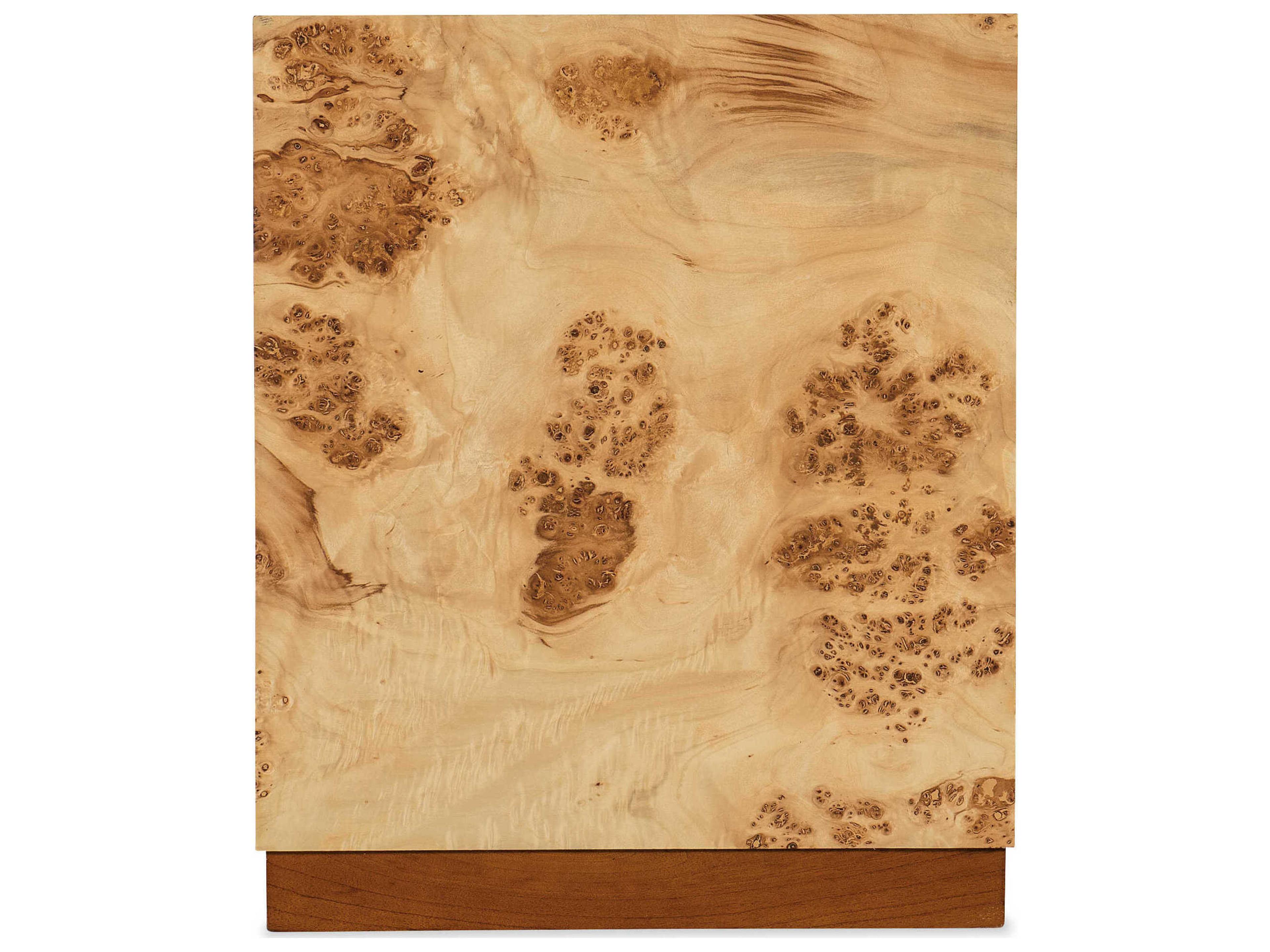 Hooker Furniture Auberon Square Wood Light Natural Burl End Table