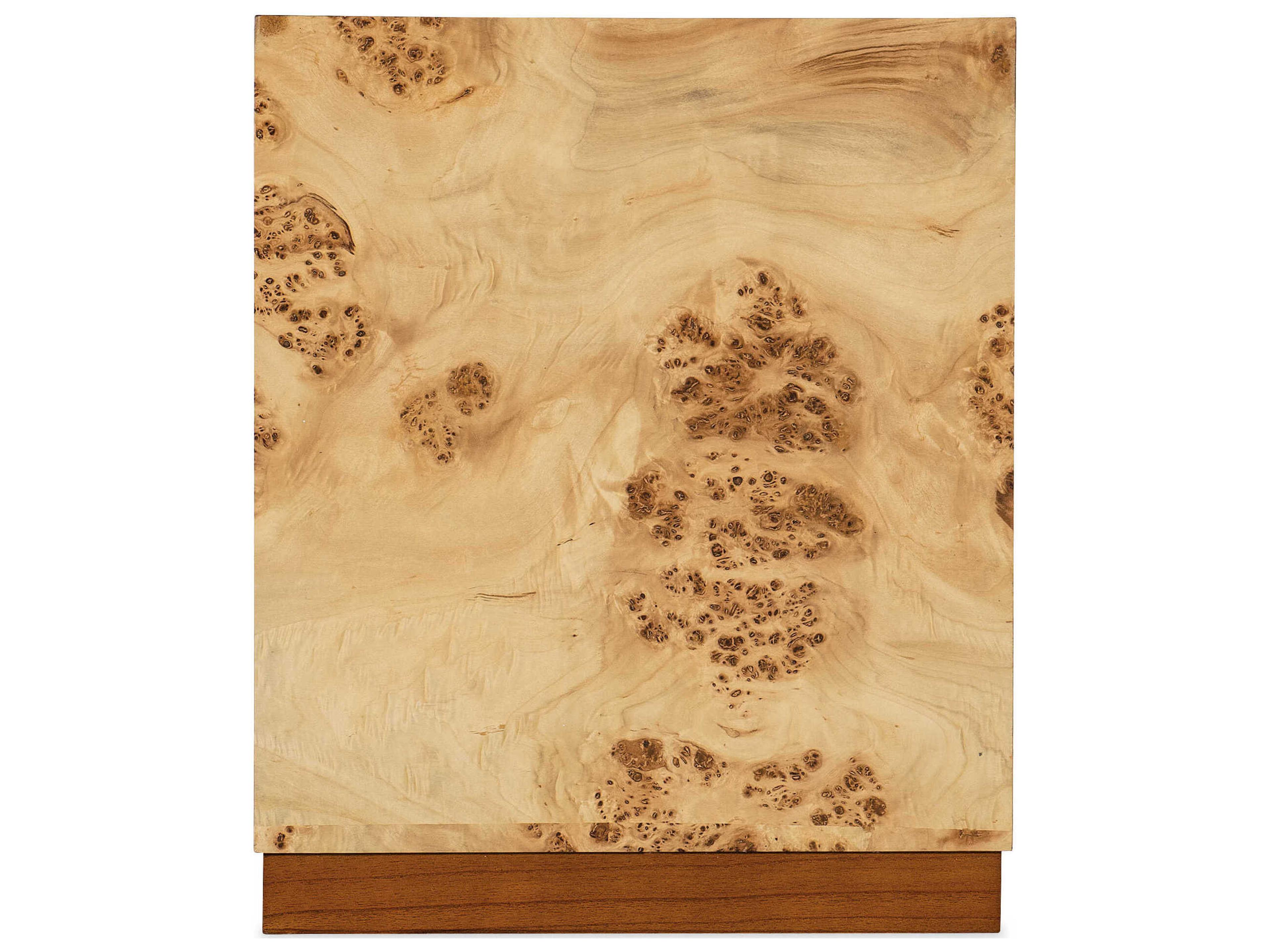 Hooker Furniture Auberon Square Wood Light Natural Burl End Table