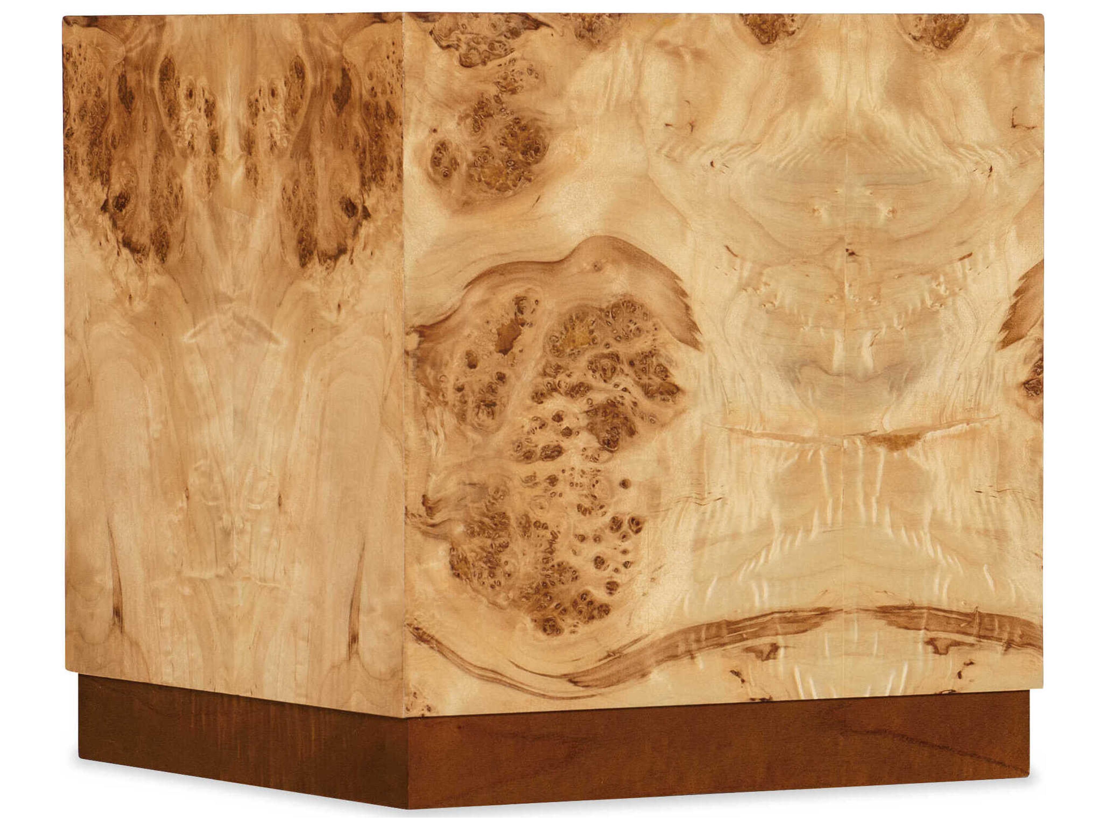 Auberon Square Wood Light Natural Burl Coffee Table