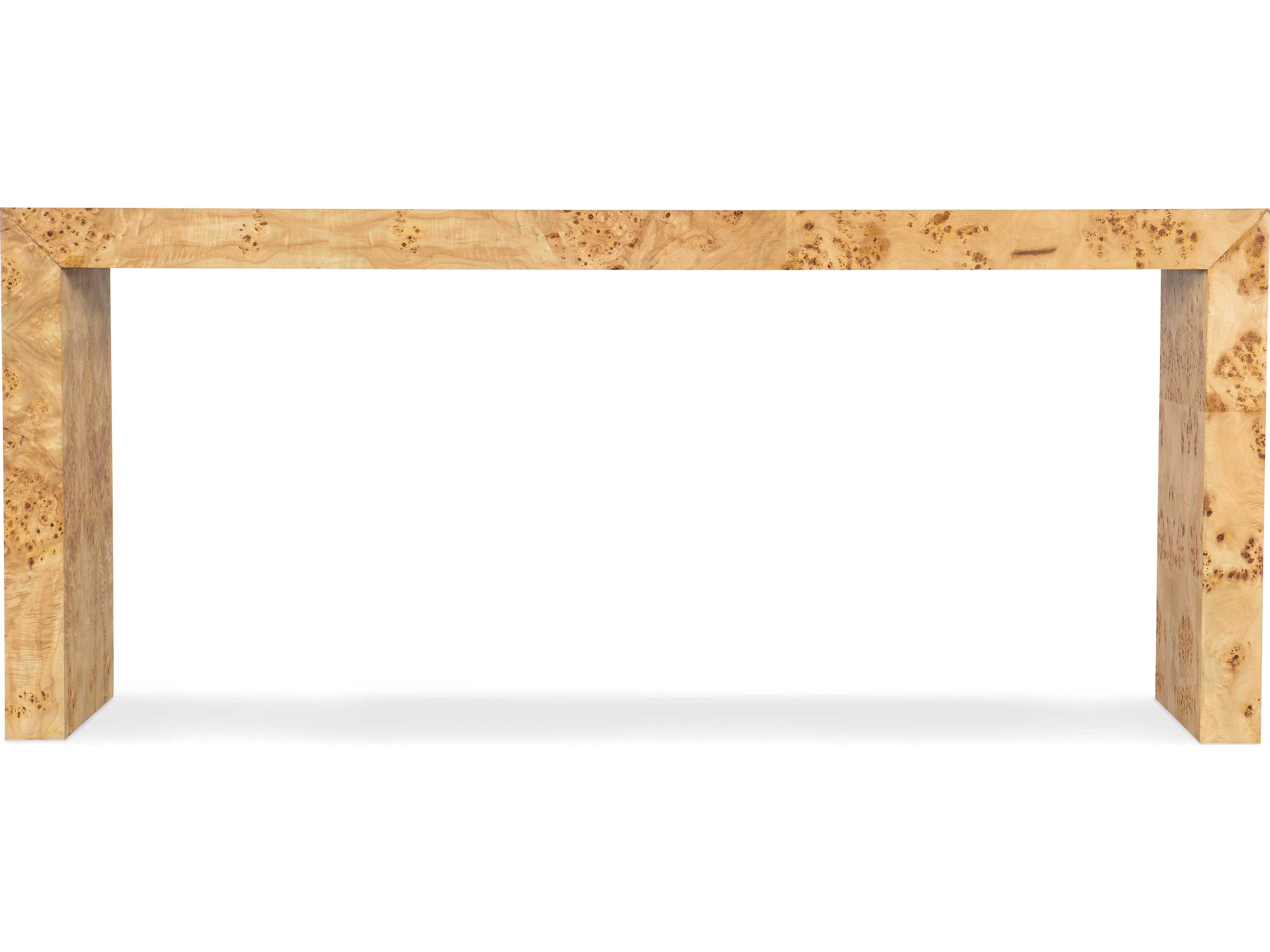 Hooker Furniture Auberon Rectangular Wood Light Natural Burl Console Table